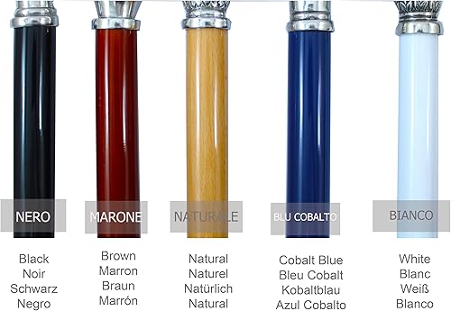 Miniatura 8 de HandMade Italy Bastón hecho a mano en Italia – Hecho a medida – Madera y estaño sólido – Mango de cabeza de caballo – para hombres, mujeres,