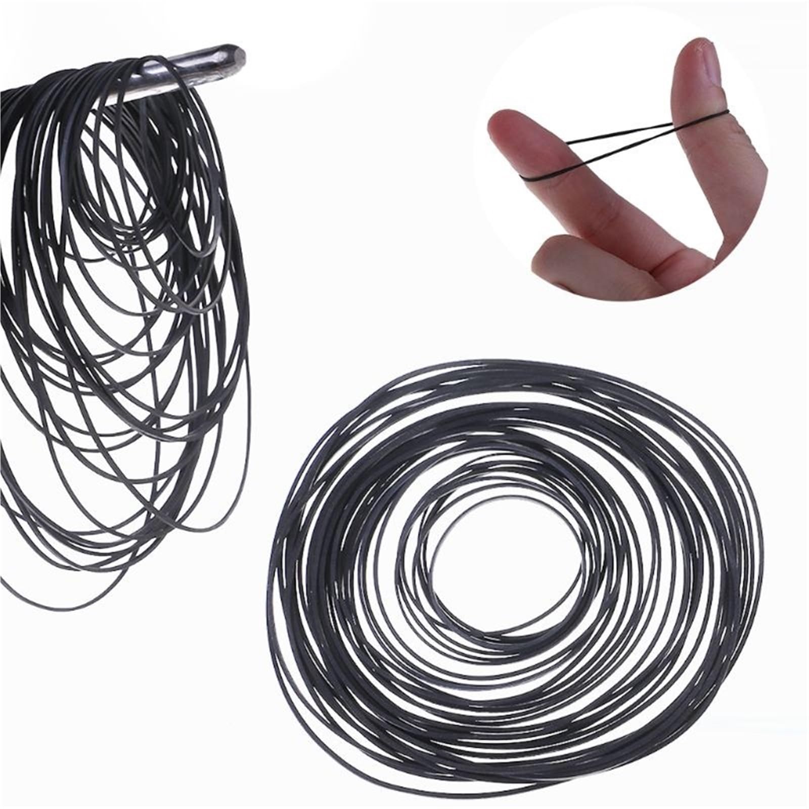 Cinture universali per macchina cassetta, 50 pezzi, 45-130 mm, assortite, quadrate comuni, in gomma, per registratori CD DVD, lettore