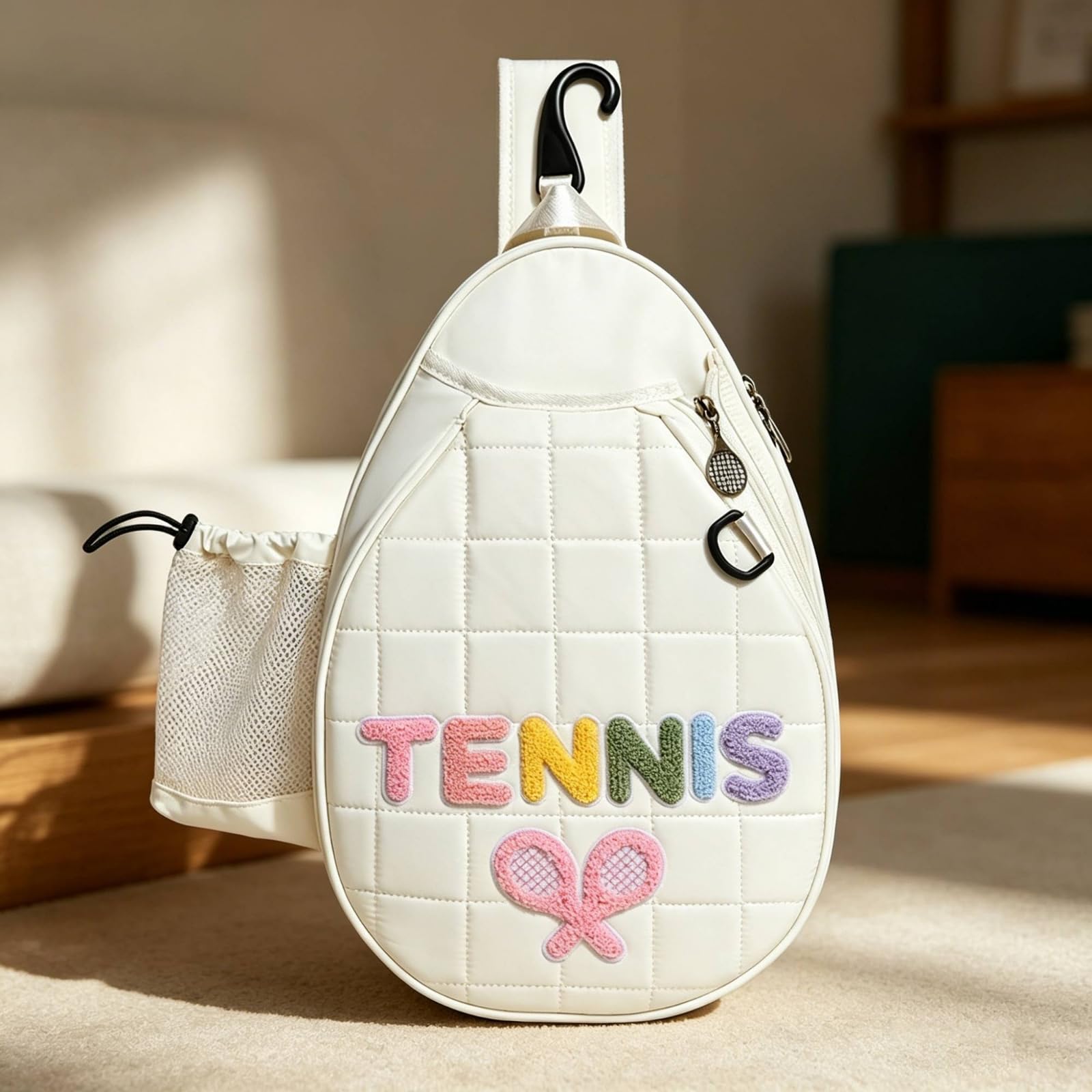 Baoblaze Borsa a Tracolla Sportiva Zaino Racket Tennis Borsa Racchetta Borsa Badminton Borsa Padel Cinghia Imbottita Che Riduce lo Sforzo E Multipli Adatta per