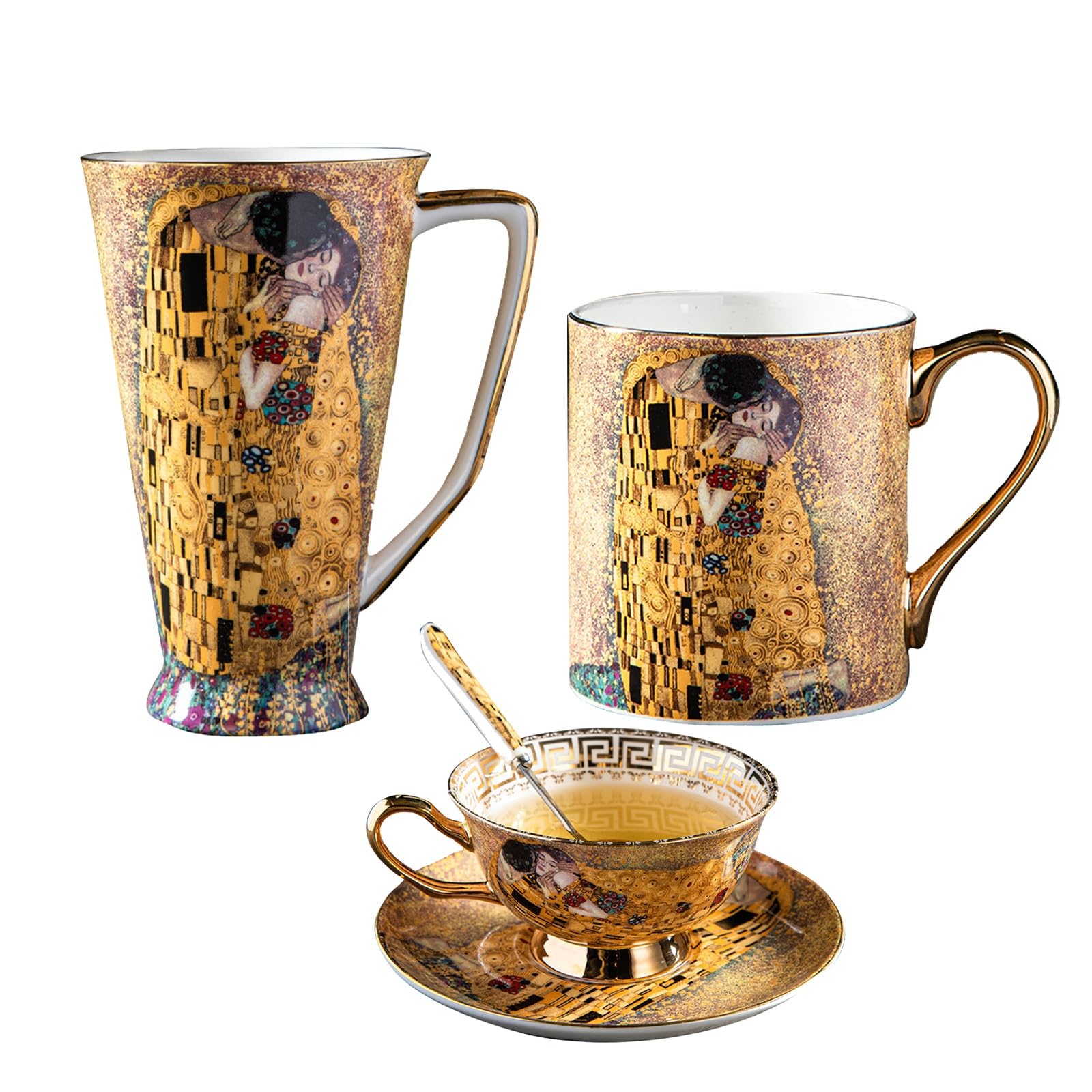 Zestaw spodków z europejskiej porcelany kostnej, ceramiczna filiżanka do herbaty, kawy, popołudniowa herbata, do domu, kuchni, biura, dla kobiet, dorosłych (H-4)