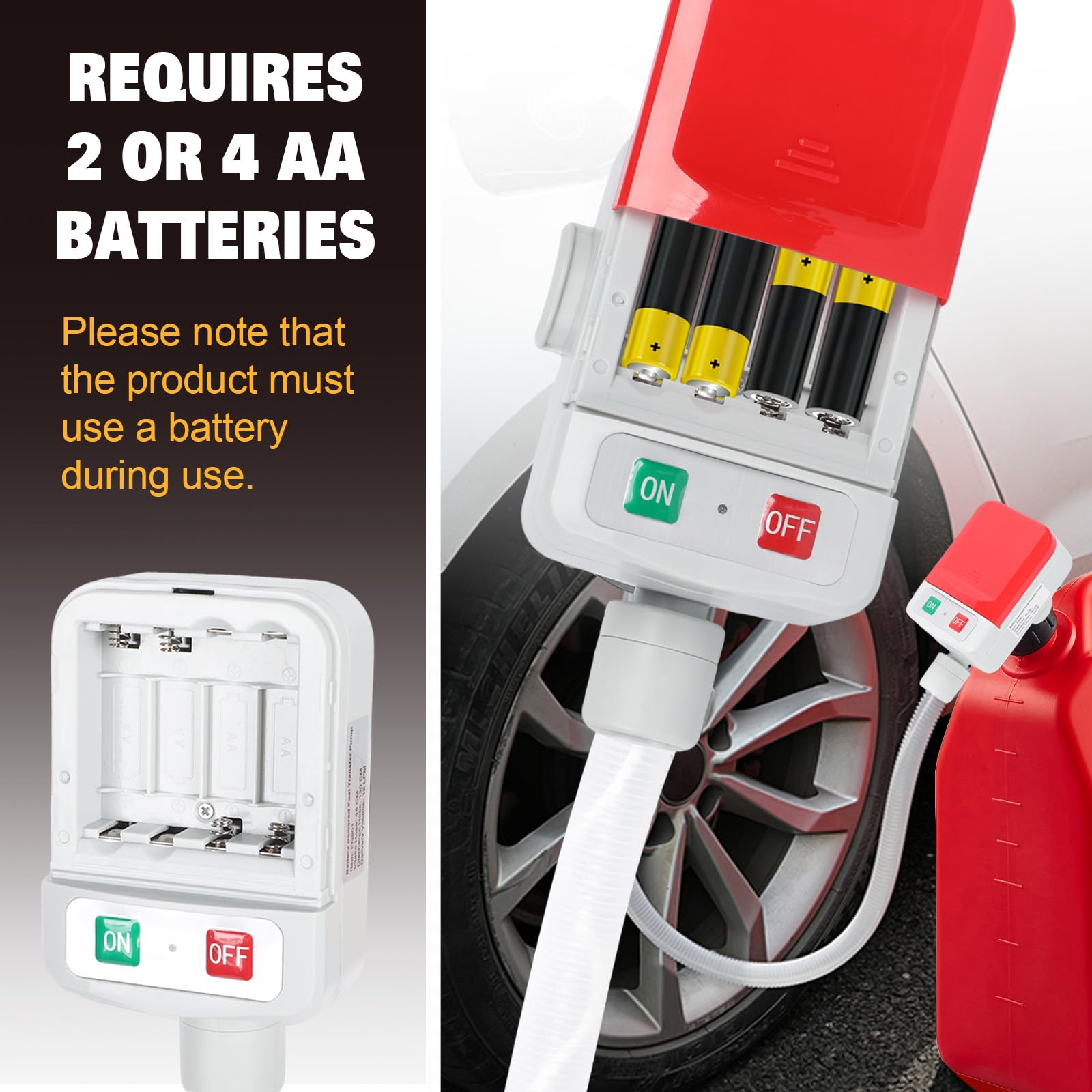 Pompe Transfert de Carburant 3,2GPM avec Capteur D'arrêt Automatique, Pompe Diesel, Pompe à Essence Électrique, Automatique Transfert Liquide pour Huile, Eau