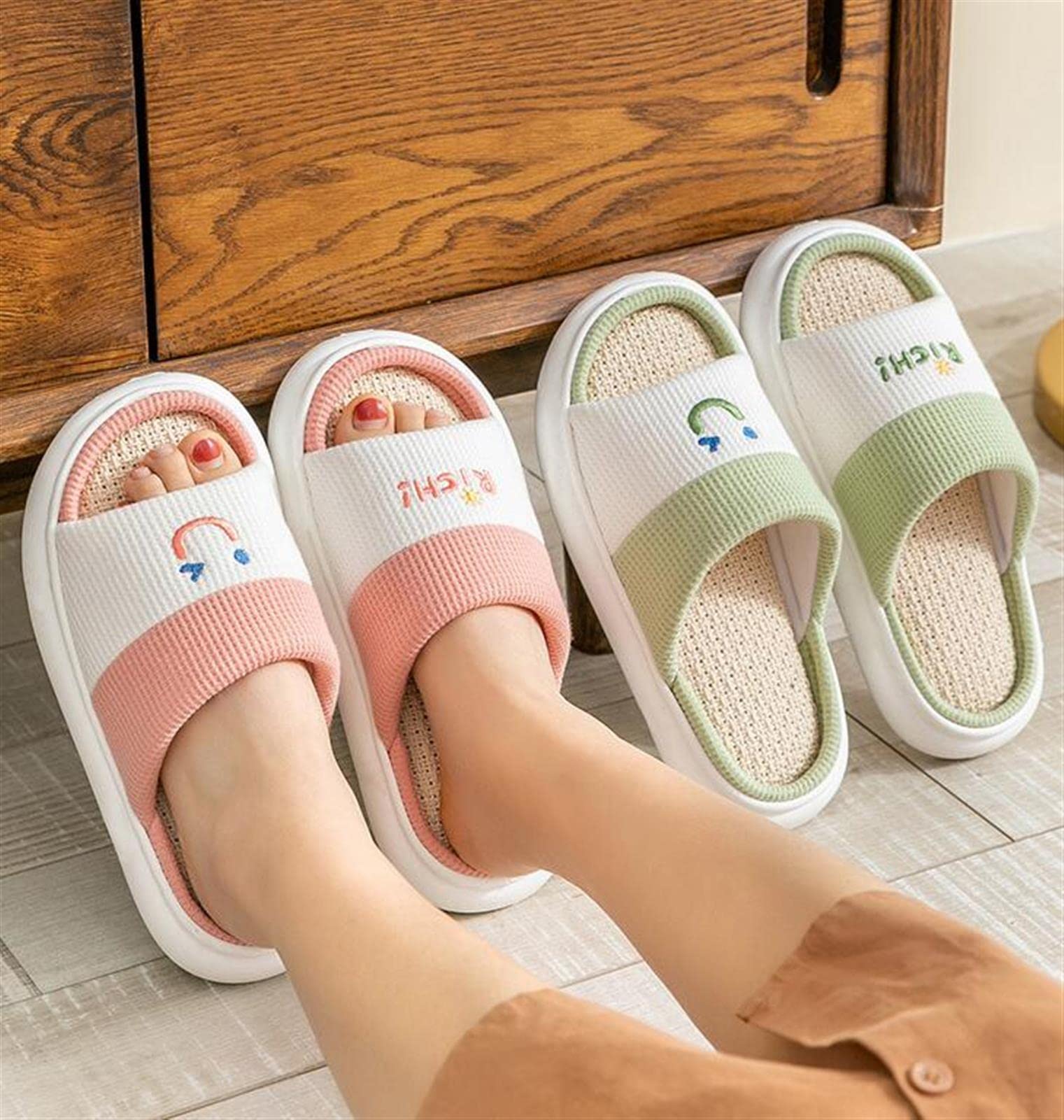 zapatillas casa mujer Espuma de Memoria Cálido Comodidad Forro Antideslizante Pantuflas (A 40)