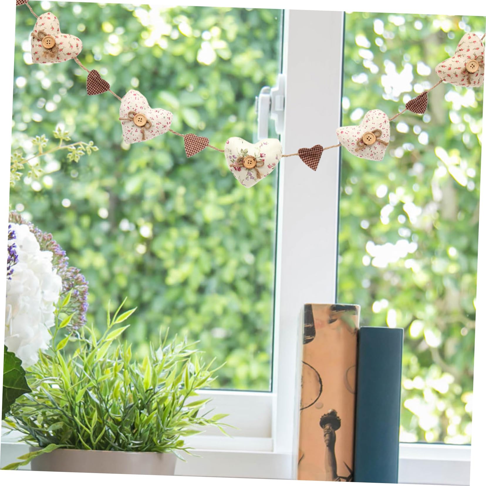 Abaodam 4piezas Guirnalda Colgante De Corazones para Decoración De Pared Adorno De Puerta para Hogar para Habitaciones Infantiles y Salones Estilo Chic y Fresco