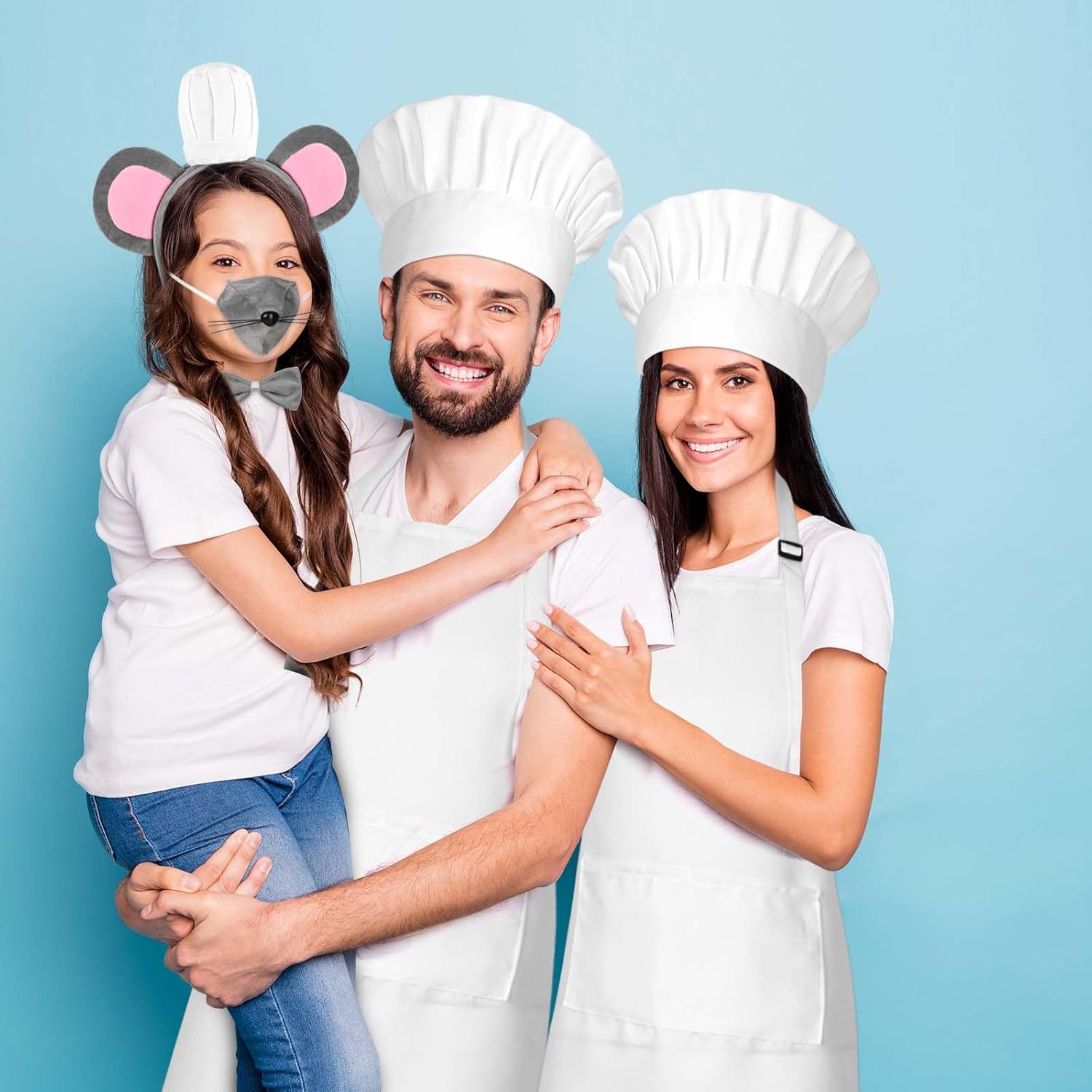 5 Pcs Mouse Costume Set Include Mouse Ears Headband Nose Bowtie Tail and Spoon for Halloween Party Dress Up - Image 9