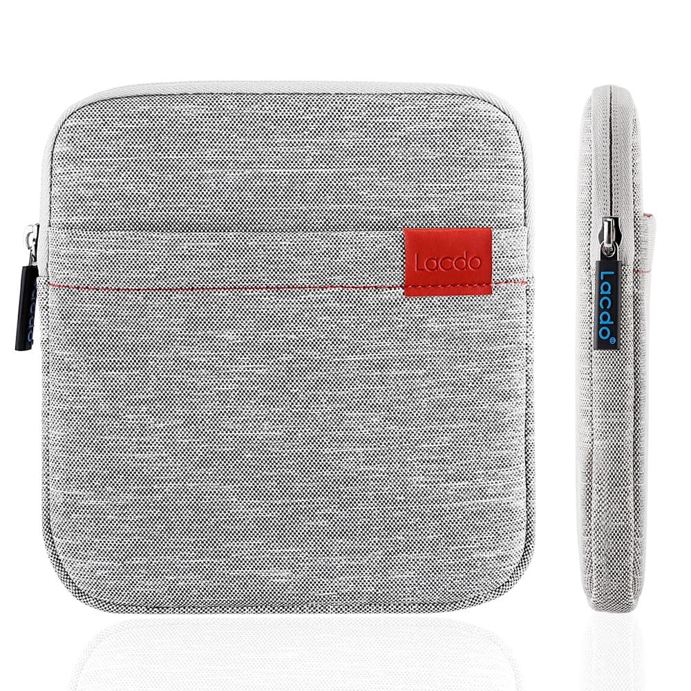 Lacdo Custodia Porta CD-DVD Borsa per HP Unità, Asus ZenDrive, Dell DW316, LG Samsung Apple Md564zm USB 2.0 SuperDrive Masterizzatore Blu-ray Portable Disco Rigido Antiurto e impermeabile, Grigio