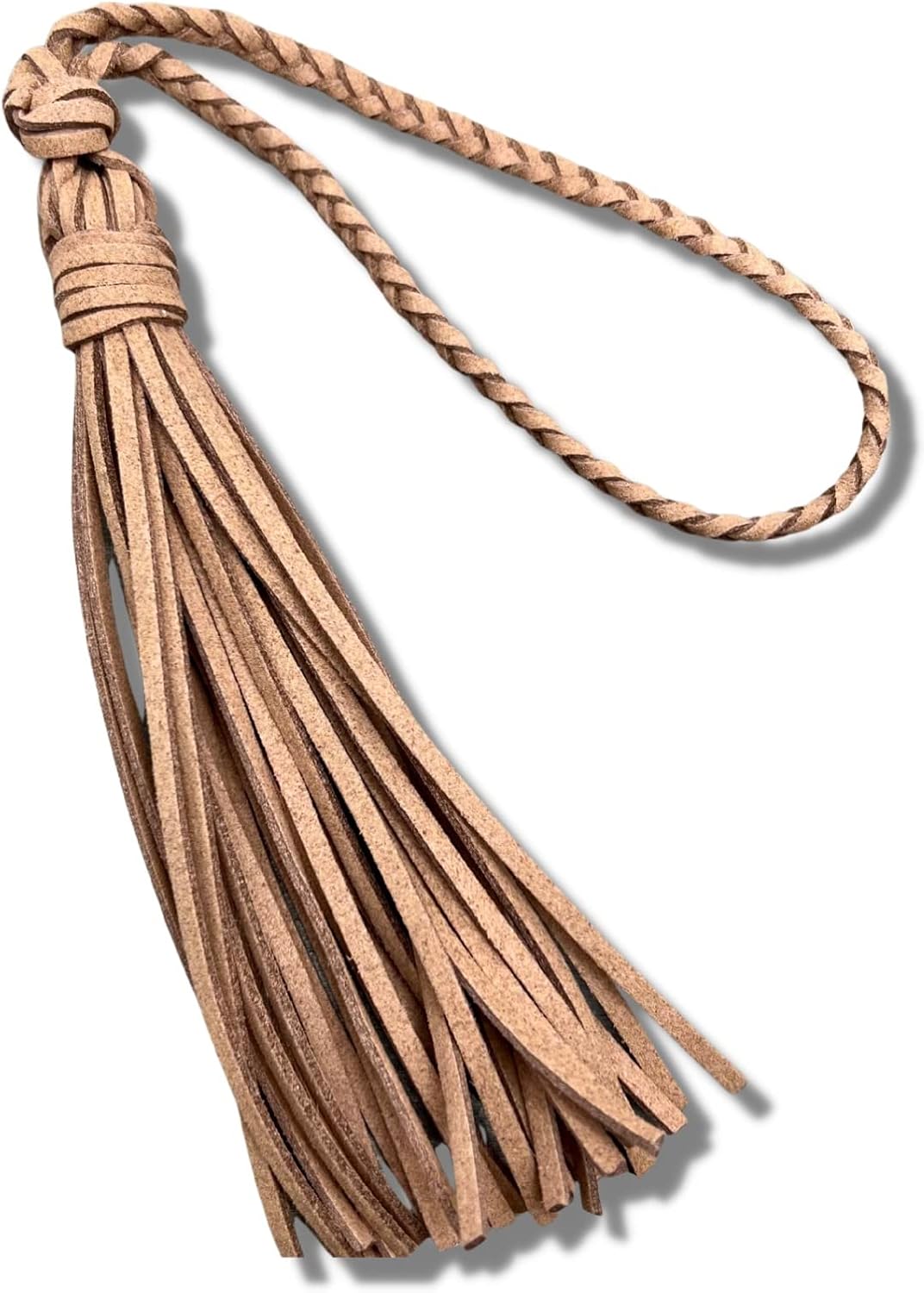 Bag Charm with Tassel for Purses & Totes Faux Suede Leather