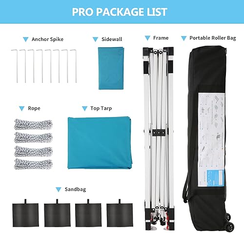 Miniatura 7 de Yuego Toldo desplegable de 10 x 10 pulgadas, fácil instalación, portátil, al aire libre, resistente, cenador comercial para exteriores, toldo de