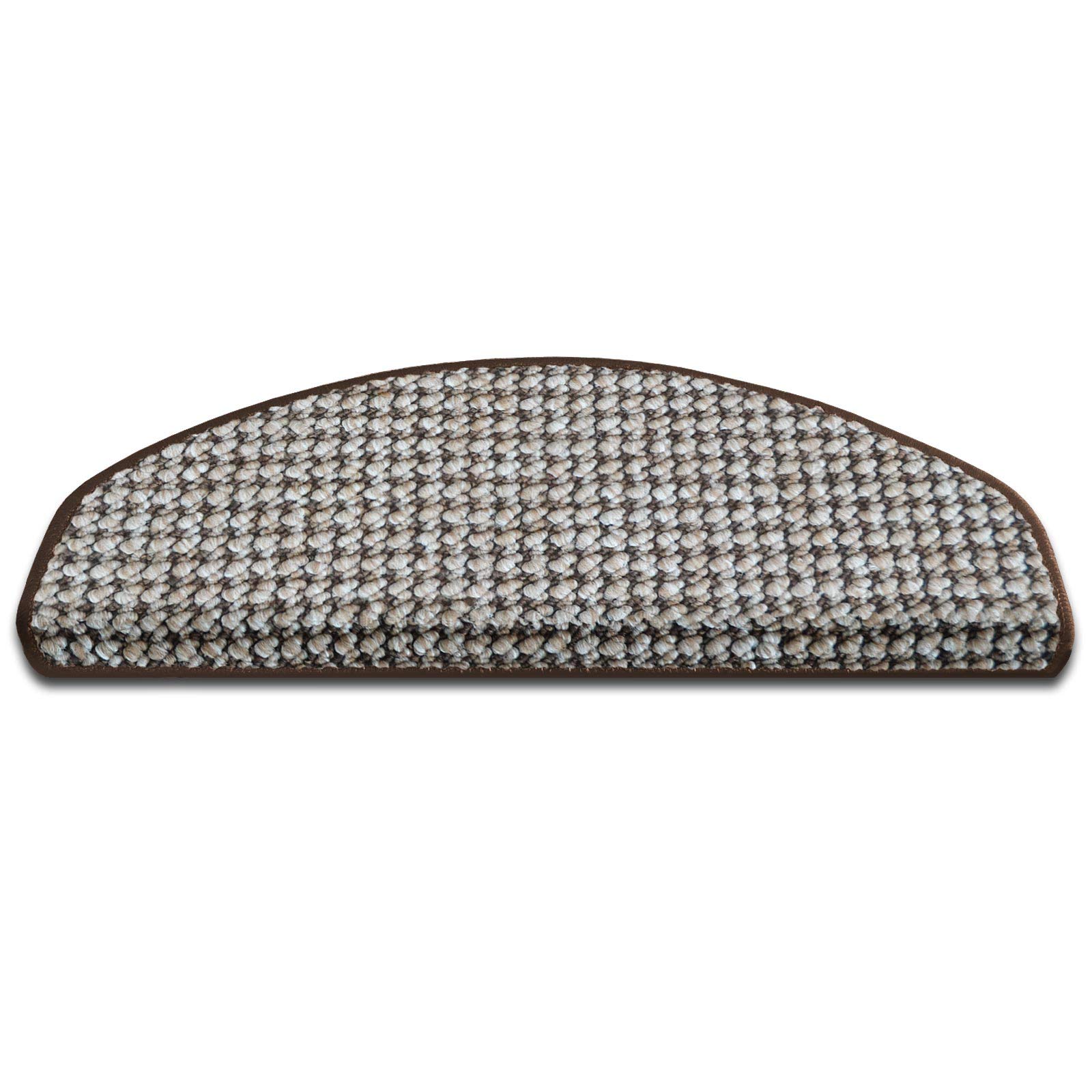 Set 15 Coprigradini Marrone Antiscivolo Per Scale Interne – Tappeti Scala Con Retro Adesivo 23.5x65 Cm