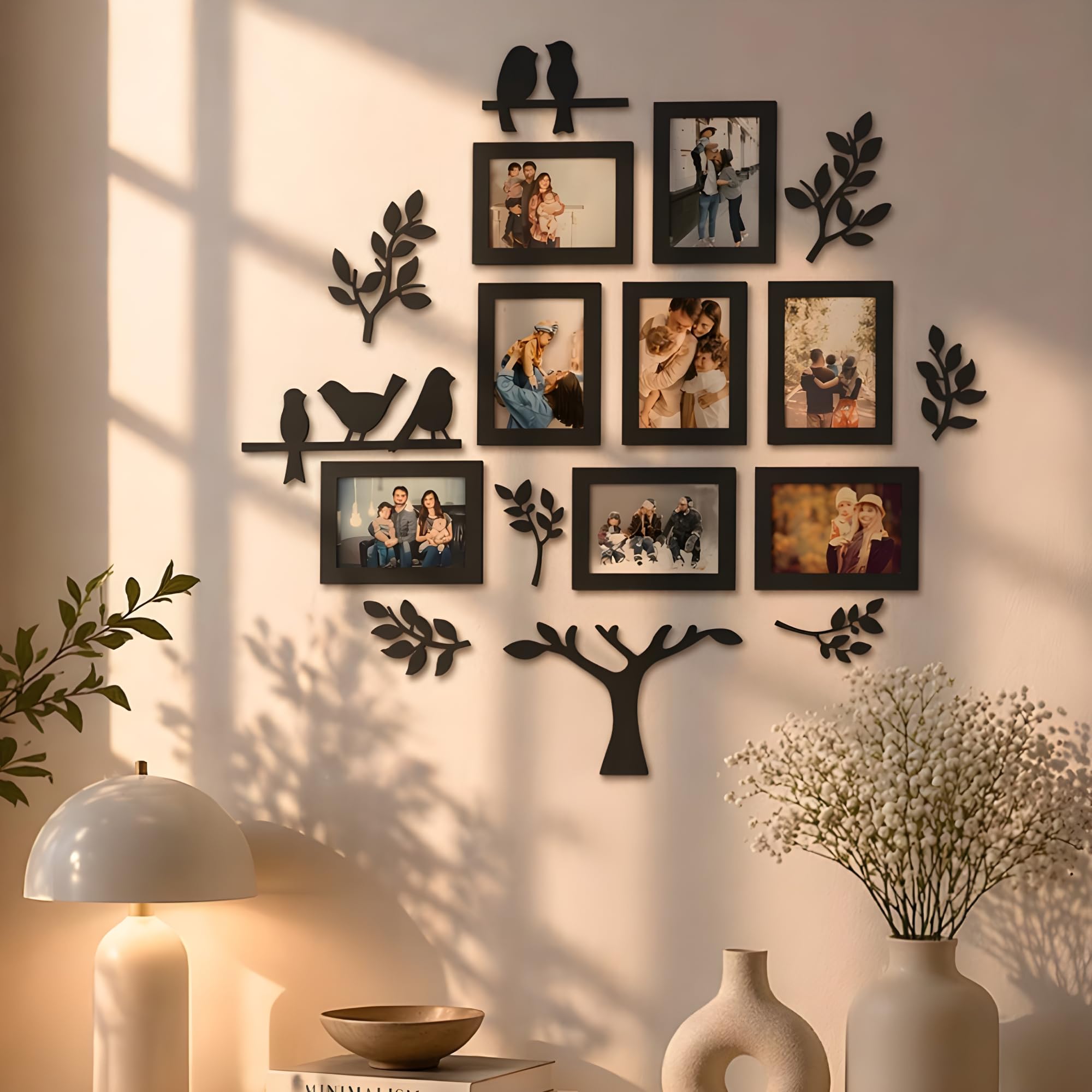 Family Tree Photo Frame Set - 8 Frames & Cutouts -11