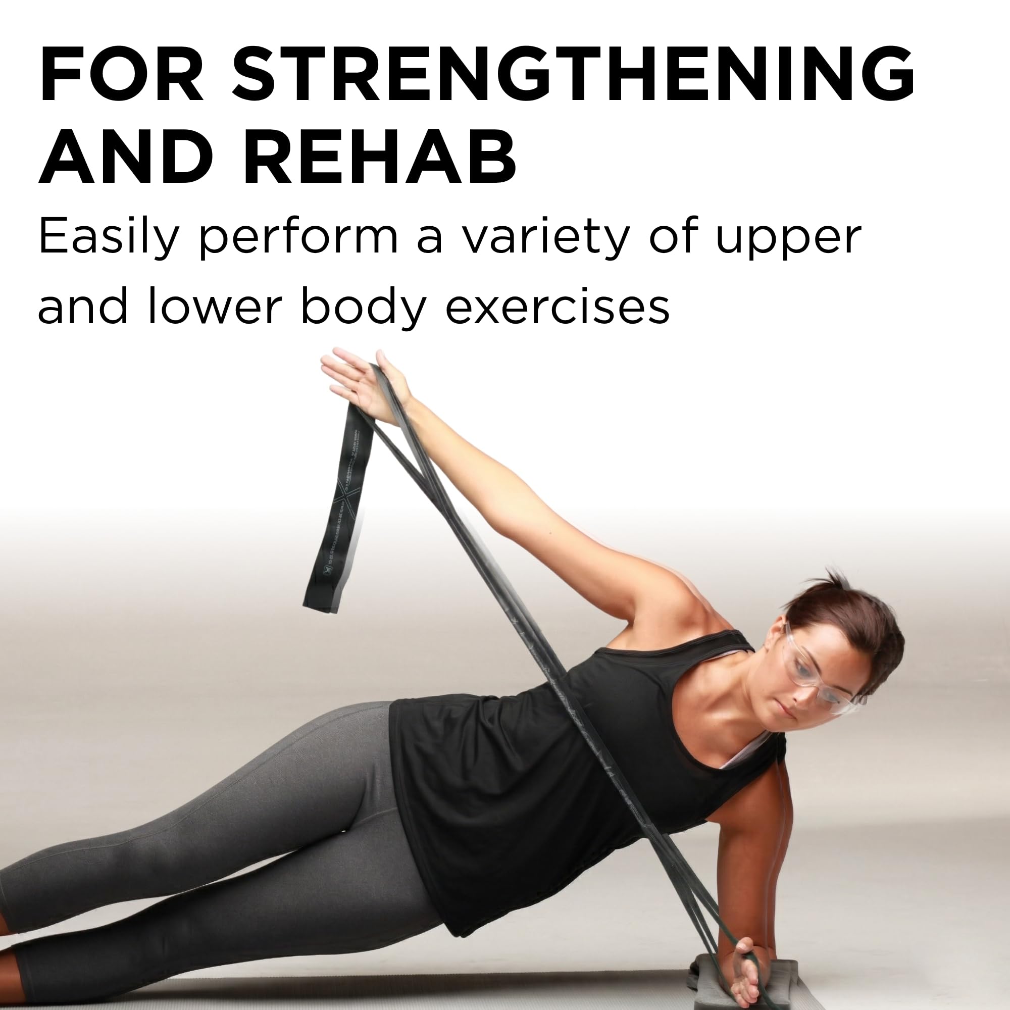 TheraBand taśma oporowa CLX z pętlami, opaska fitness do ćwiczeń w domu i treningu – przenośny sprzęt fitness, najlepszy prezent dla sportowców, indywidualna opaska na 5 stóp, czarna, szczególnie