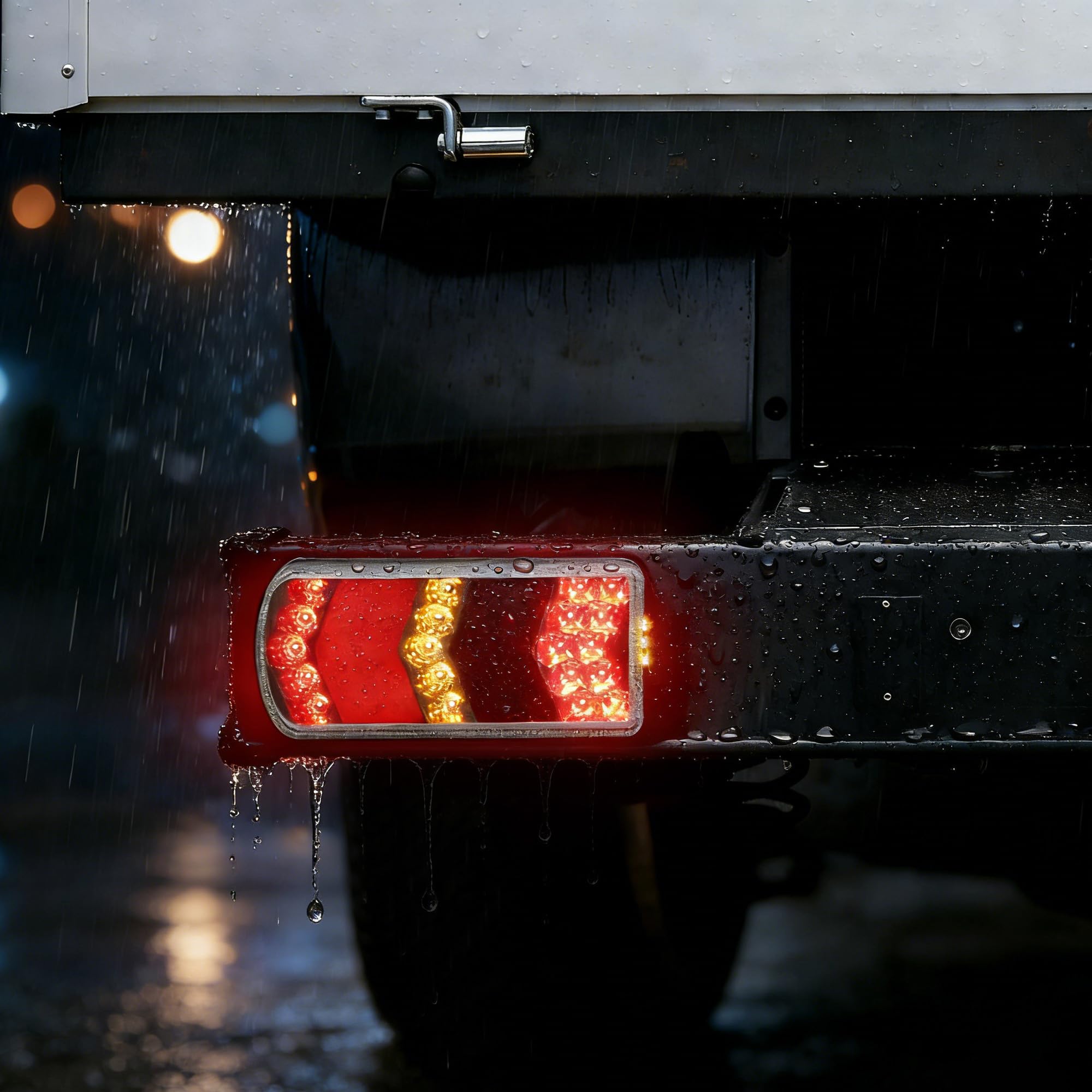 Pilotos Traseras Led Remolque Homologado 12V 24V Luces Traseros Faros Led Remolque de Caravana y Camion, Luz de Antinieblas/Intermitentes/Matrícula/Marcha-Atras con Reflector ECE IP67