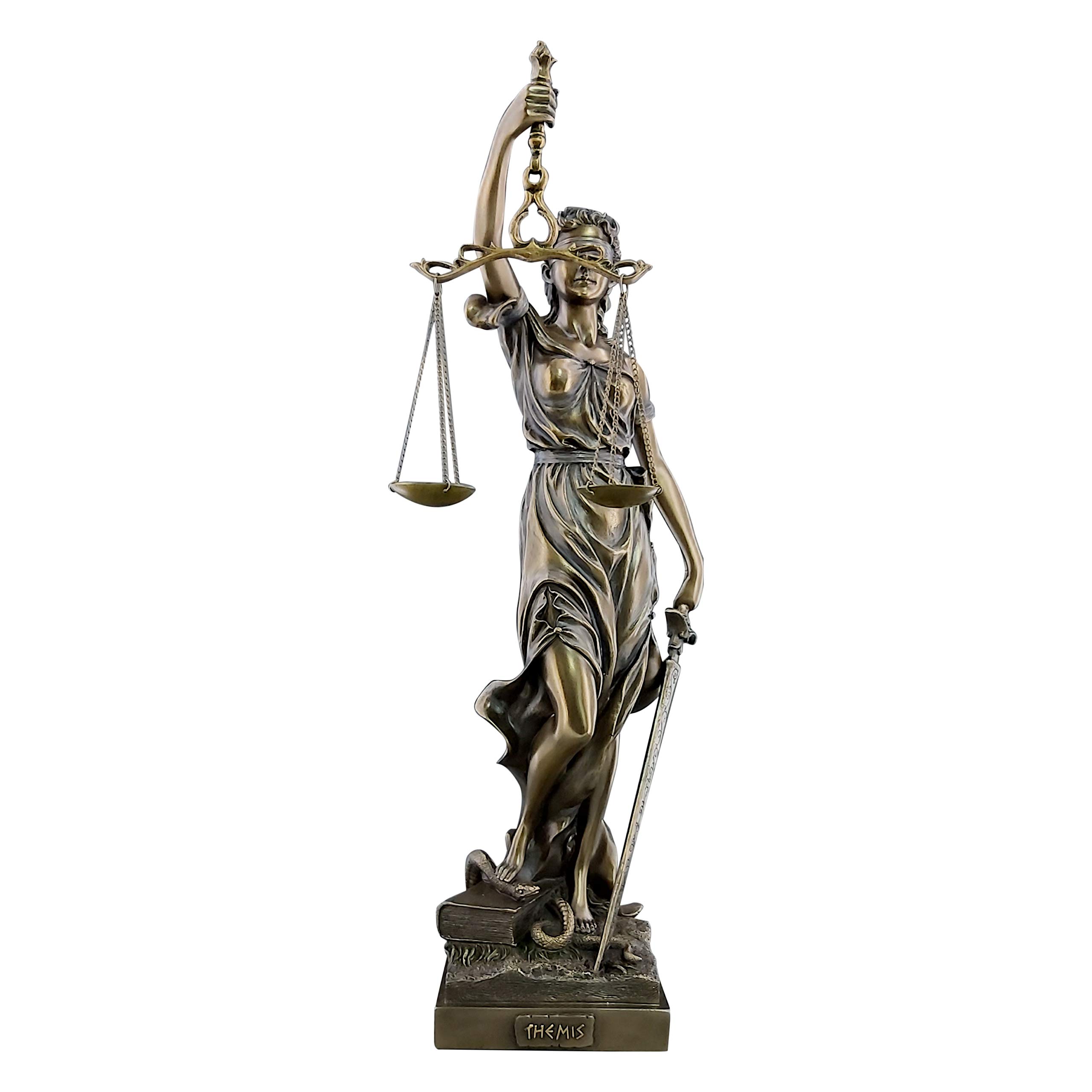 Veronese Diosa Griega Antigua Themis/Blind Lady Justice (Estatua Decorativa de Bronce/Resina/Escultura 50cm / 19.68in)