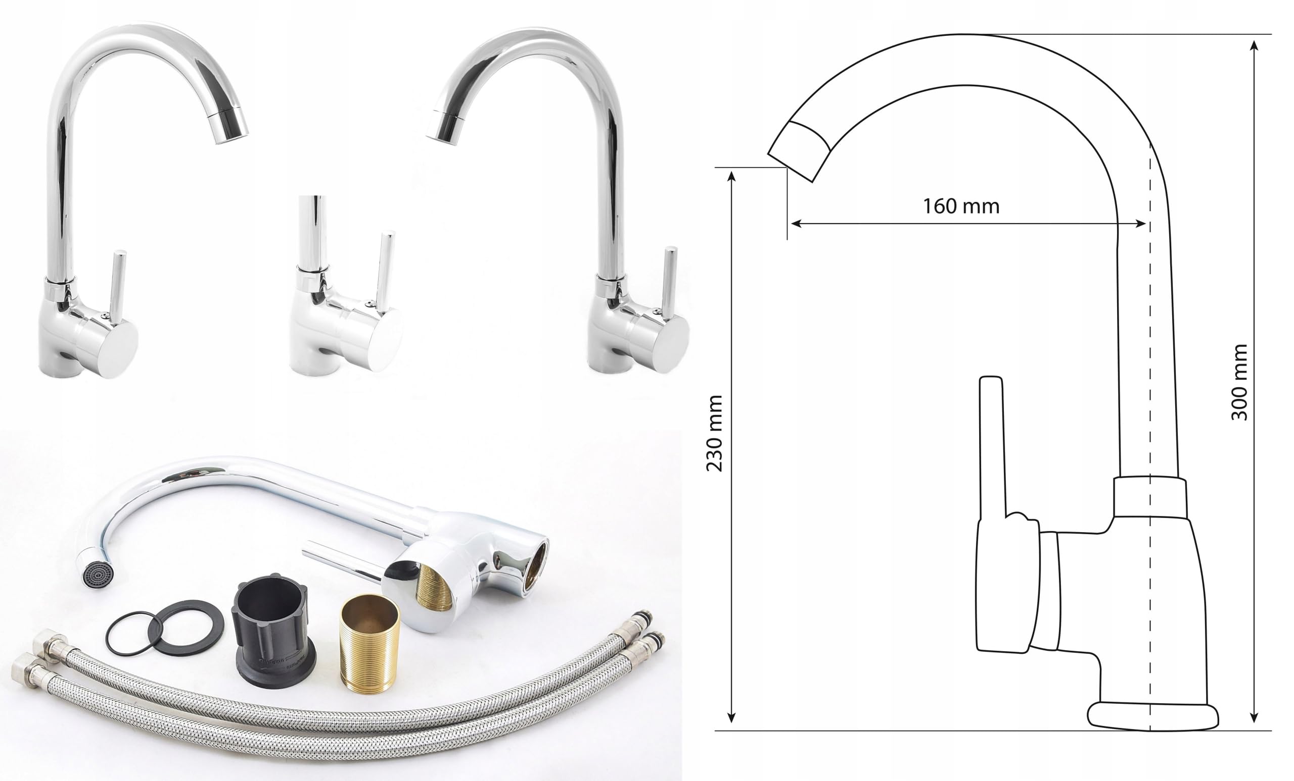 Évier Extérieur Buanderie - Évier lavoir Buanderie - Lavabo extérieur avec siphon - Lavabo mural en polypropylène - 61 x 41 x 30 cm - Blanc + batterie de lavabo BETA - GRANITAN