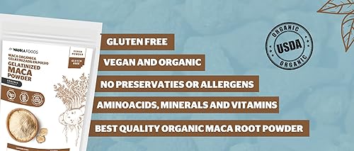 Miniatura 7 de Polvo de maca gelatinizada orgánica, 8 oz o 8.01 oz, 1 bolsa, raíz de maca peruana. Vegano, USDA orgánico, sin OMG, sin gluten, apto para