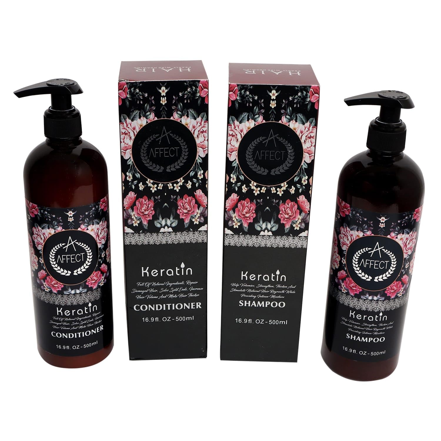 affect keratin shampoo 500 ml and conditioner 500 ml for men and women