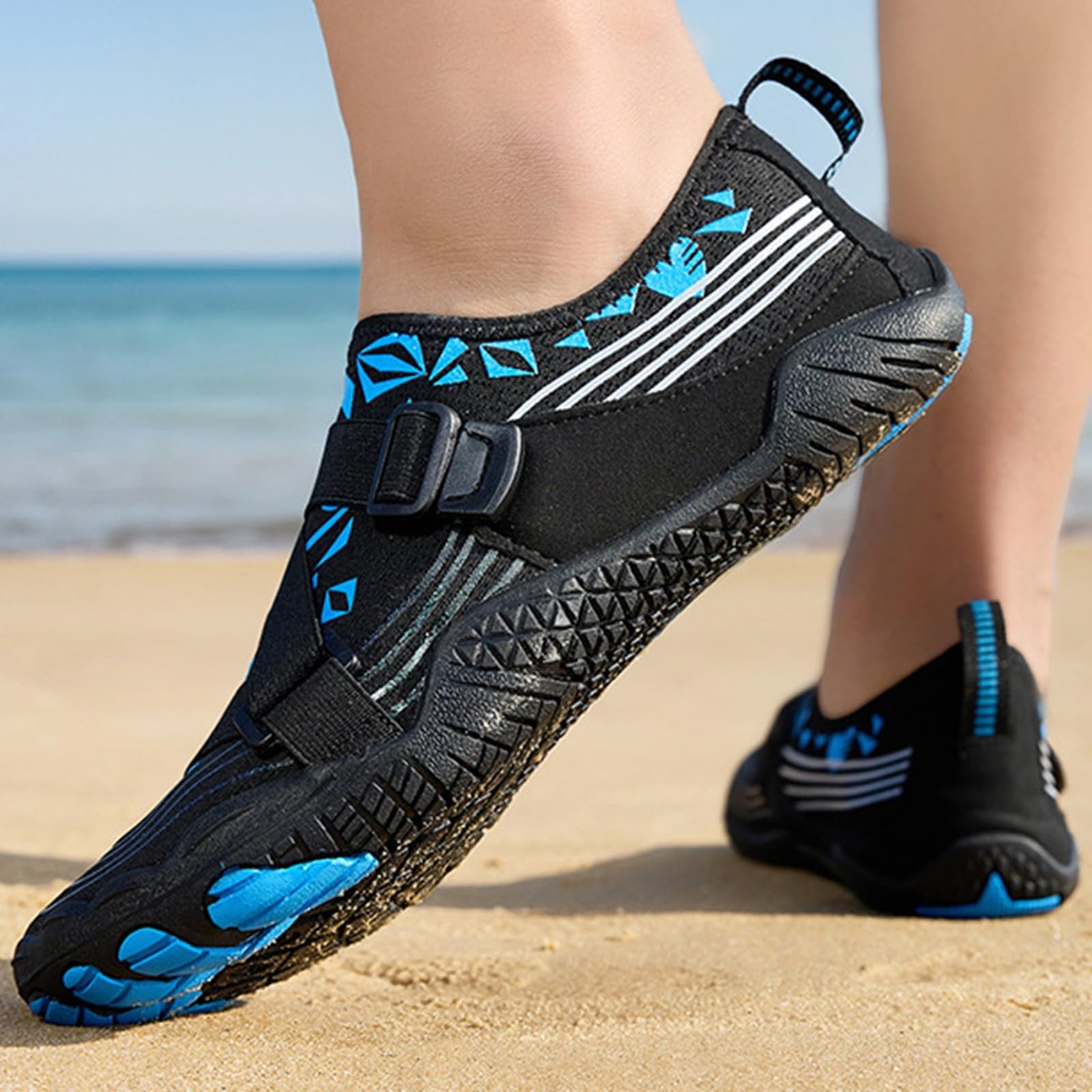 Womens Trainers Wasserschuhe für Herren und Damen, BarfuÃŸ, Schwimmen, Strand, Pool, breite Schuhe, verstellbar, zum Wandern, Spazierengehen, Tauchen, Surfen, Outdoor, Wasser
