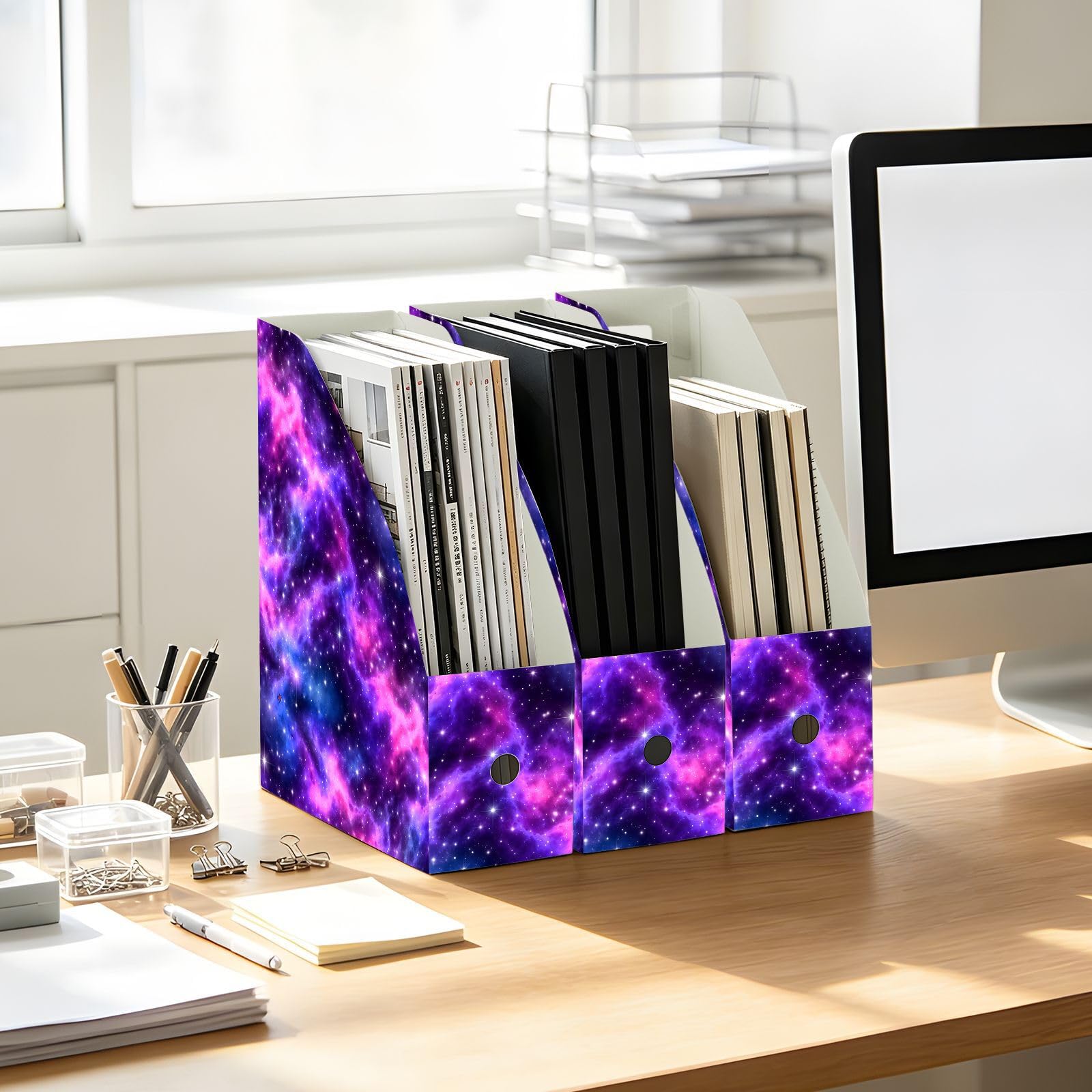 Porte-revues coloré nuage violet sans outil