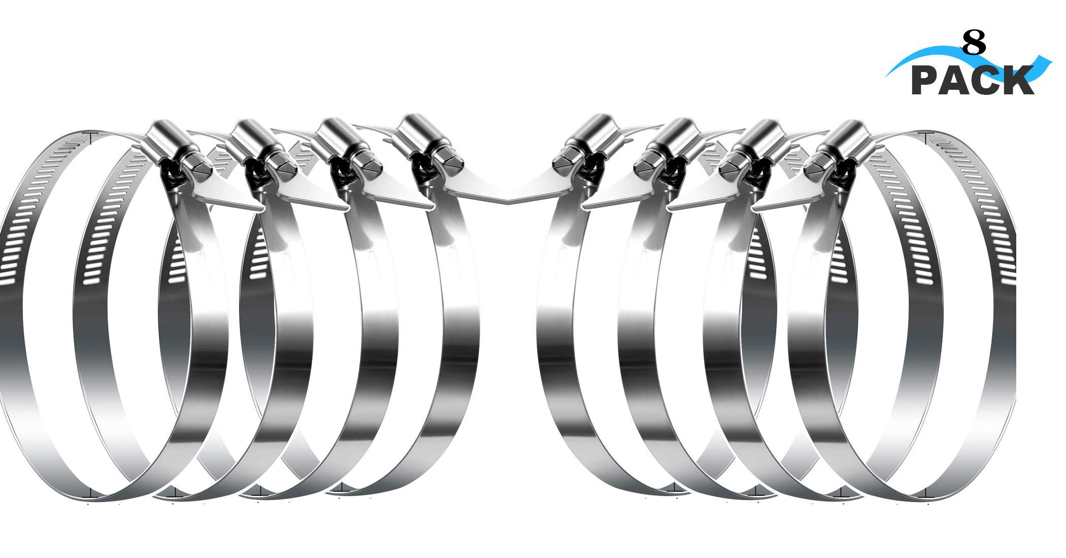 Buy ANXING 4Inch Key Hose Clamp,Stainless Steel Adjustable 91114mm