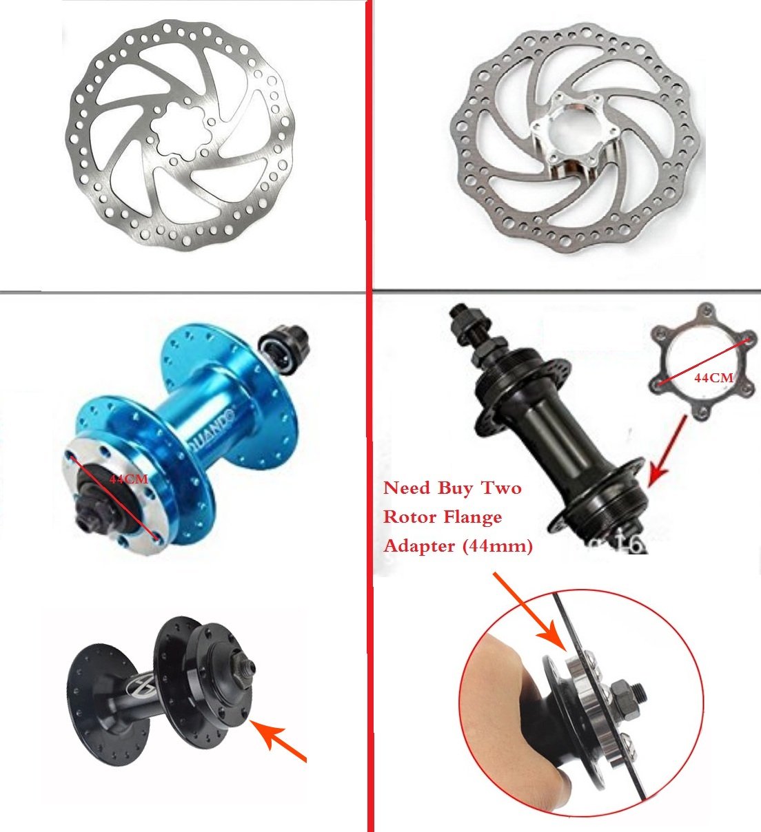 Amazon.com: Star-Art Front and Back Disk Brake Kit - Aluminum