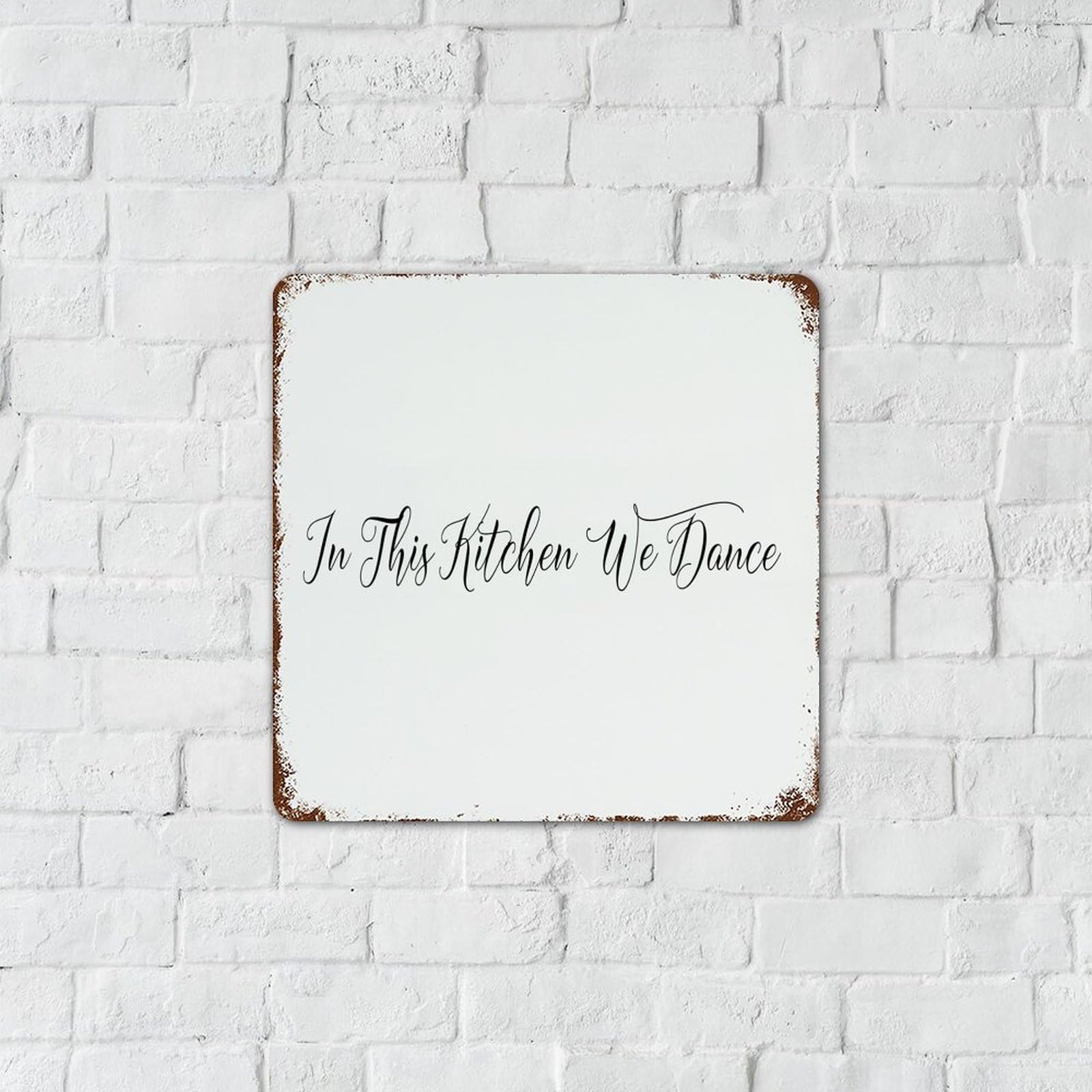 Targa In Metallo Vintage "This Kitchen Is For Dancing" – 20x30 Cm, Decorazione Retrò Per Casa E Cucina