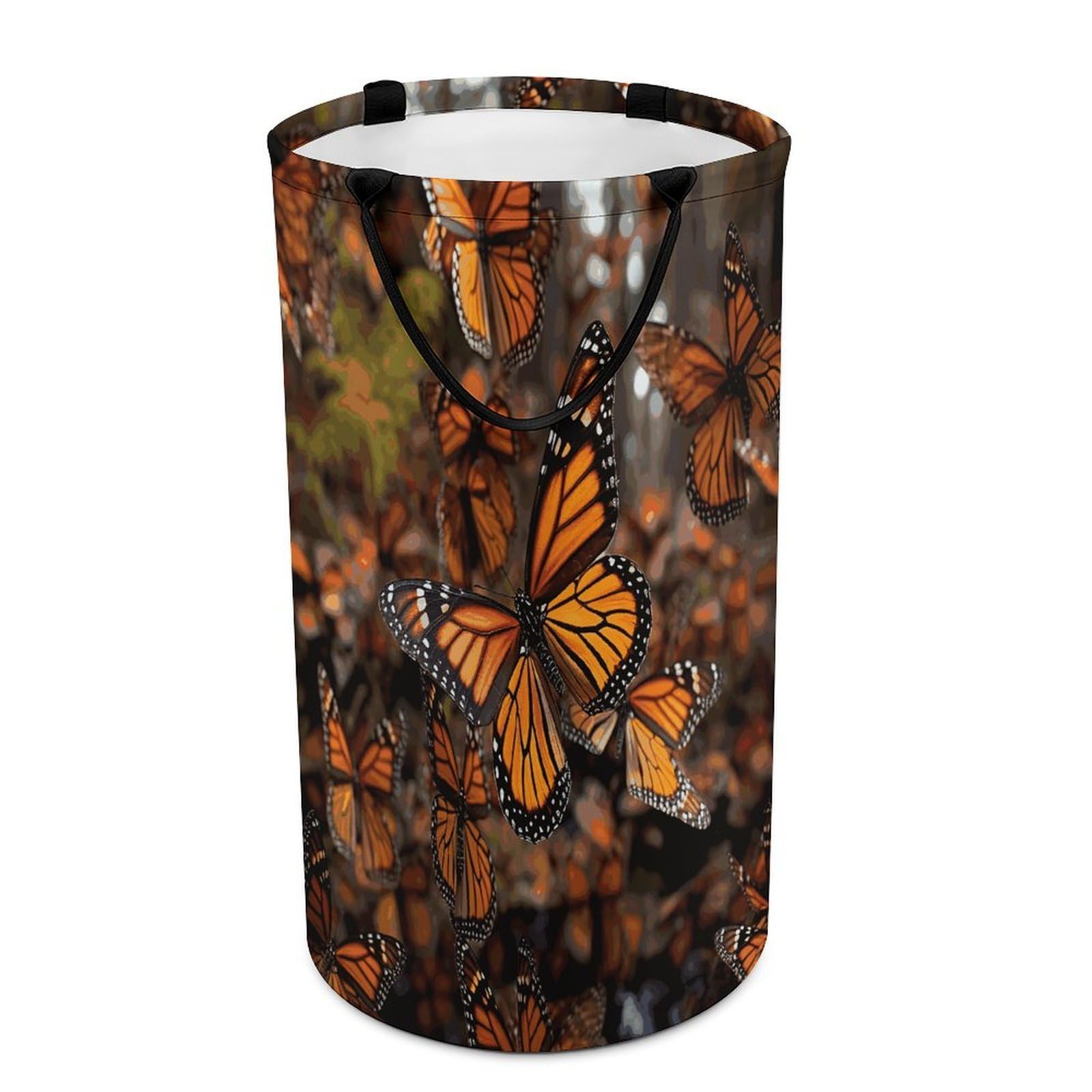 Monarch Butterflies Dirty Clothes Basket Large Capacity Laundry Basket Freestanding Laundrys Hampers Tall Collapsible Clothes Hamper for Blankets Toys