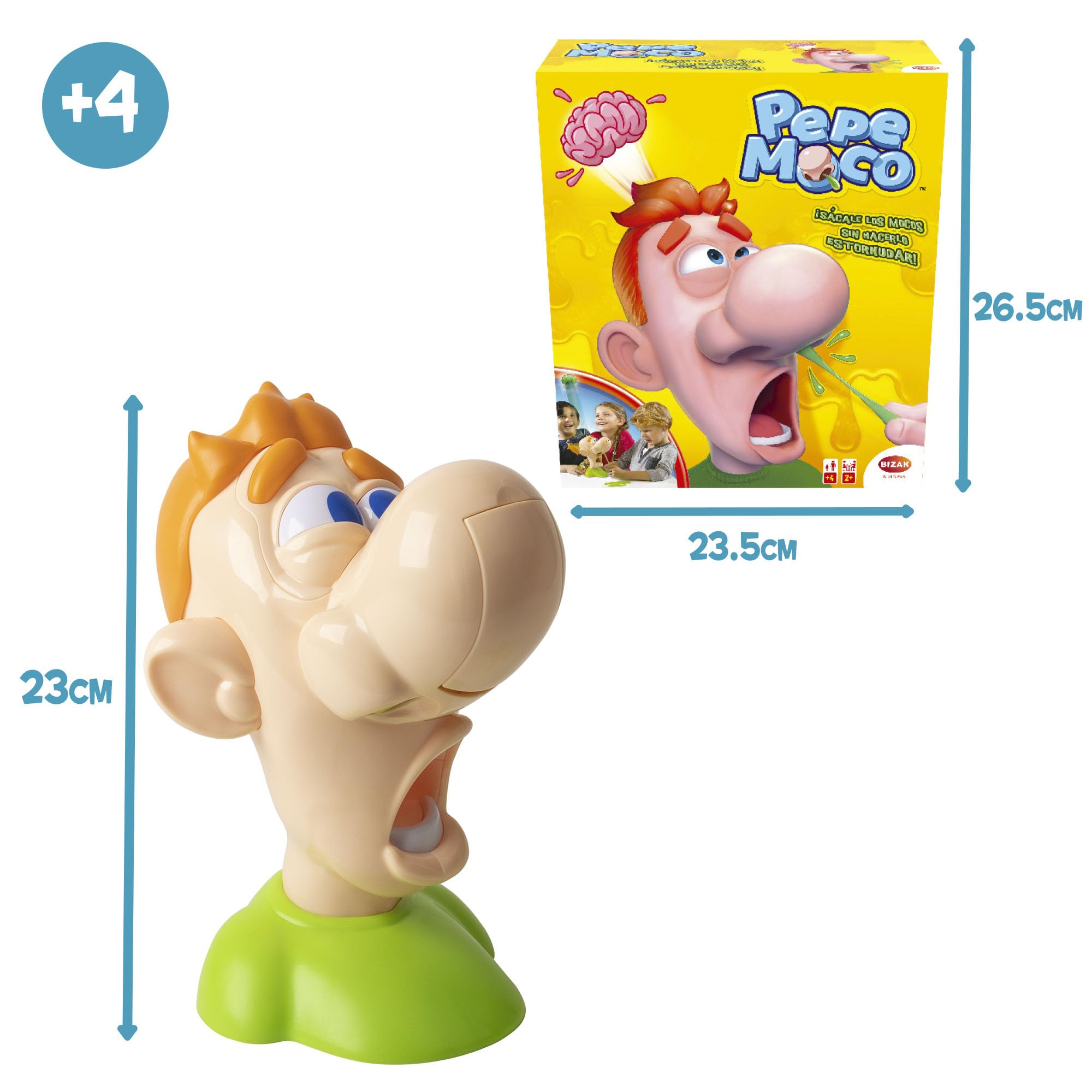 Bizak- Pepe Moco - Divertido Juego de Mesa para Niños de 4 Años - Juego Infantil con Mocos y Cerebros - Emoción y Risas Aseguradas - Regalo para Niños y para Reuniones Familiares (64554517)