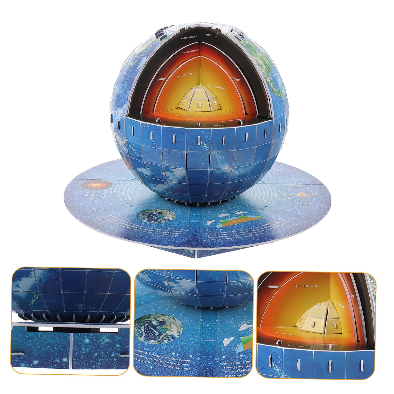 Puzzle 3d Struttura della Terra, in Carta Blu