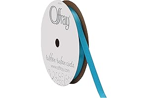 Berwick Offray 1/4" Single Face Turquoise Ribbon Embellishments
