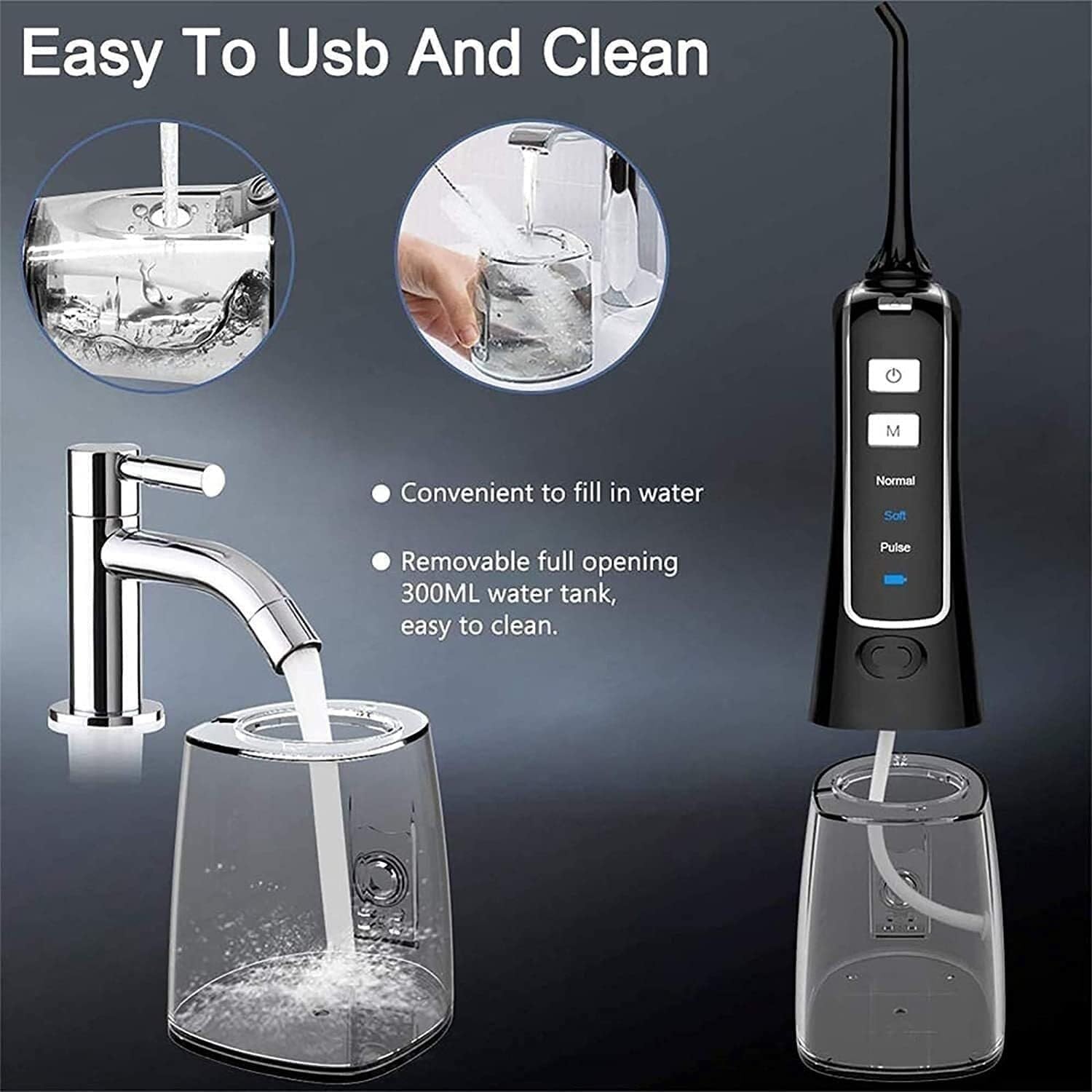 Hydropulseur Dentaire Domestique, détartreur, hydropulseur électrique, de Voyage Intelligent et Rechargeable