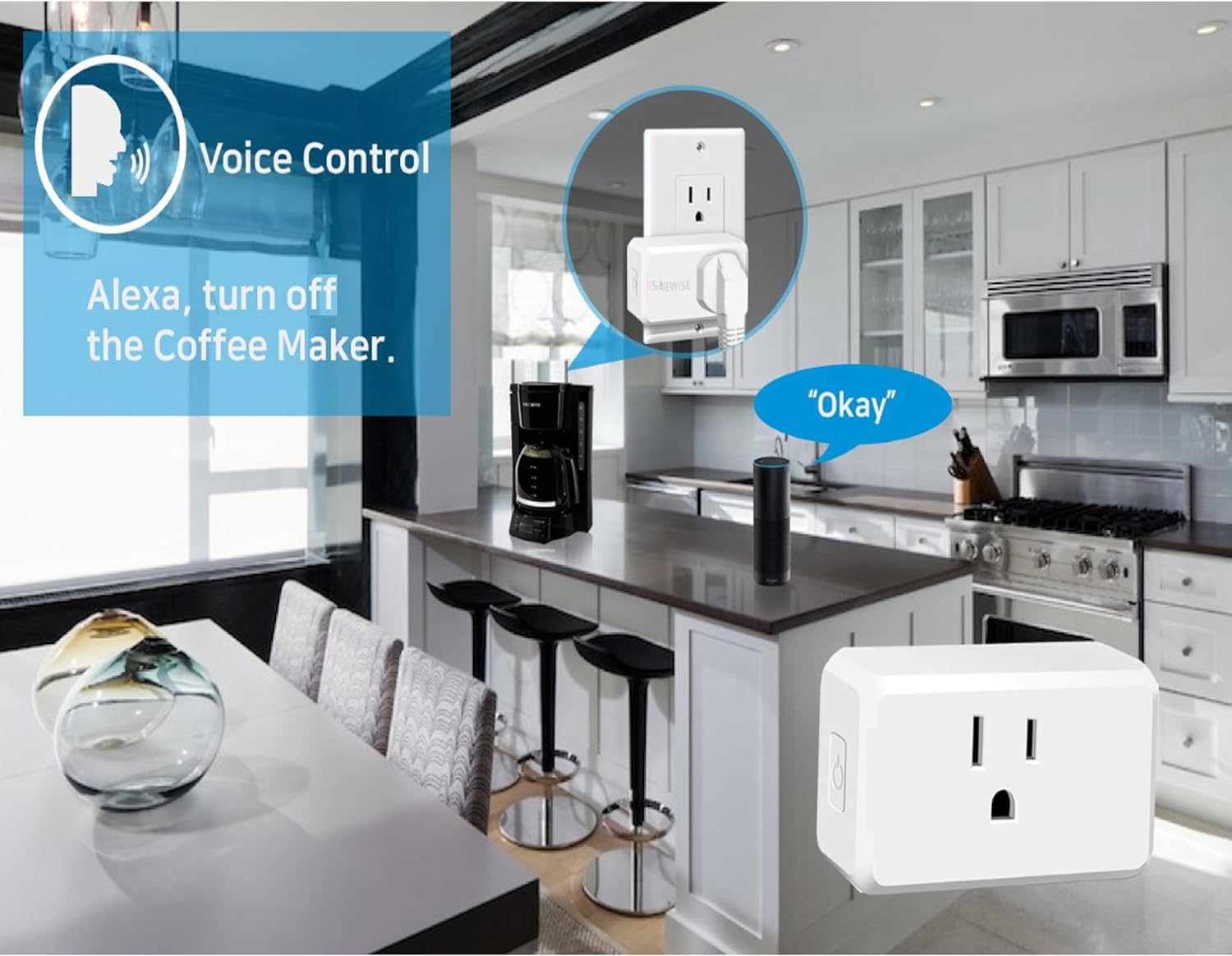 WiFi Mini Smart Plug No Hub Required Compatible with Alexa Reduce Electric Bill — view 4