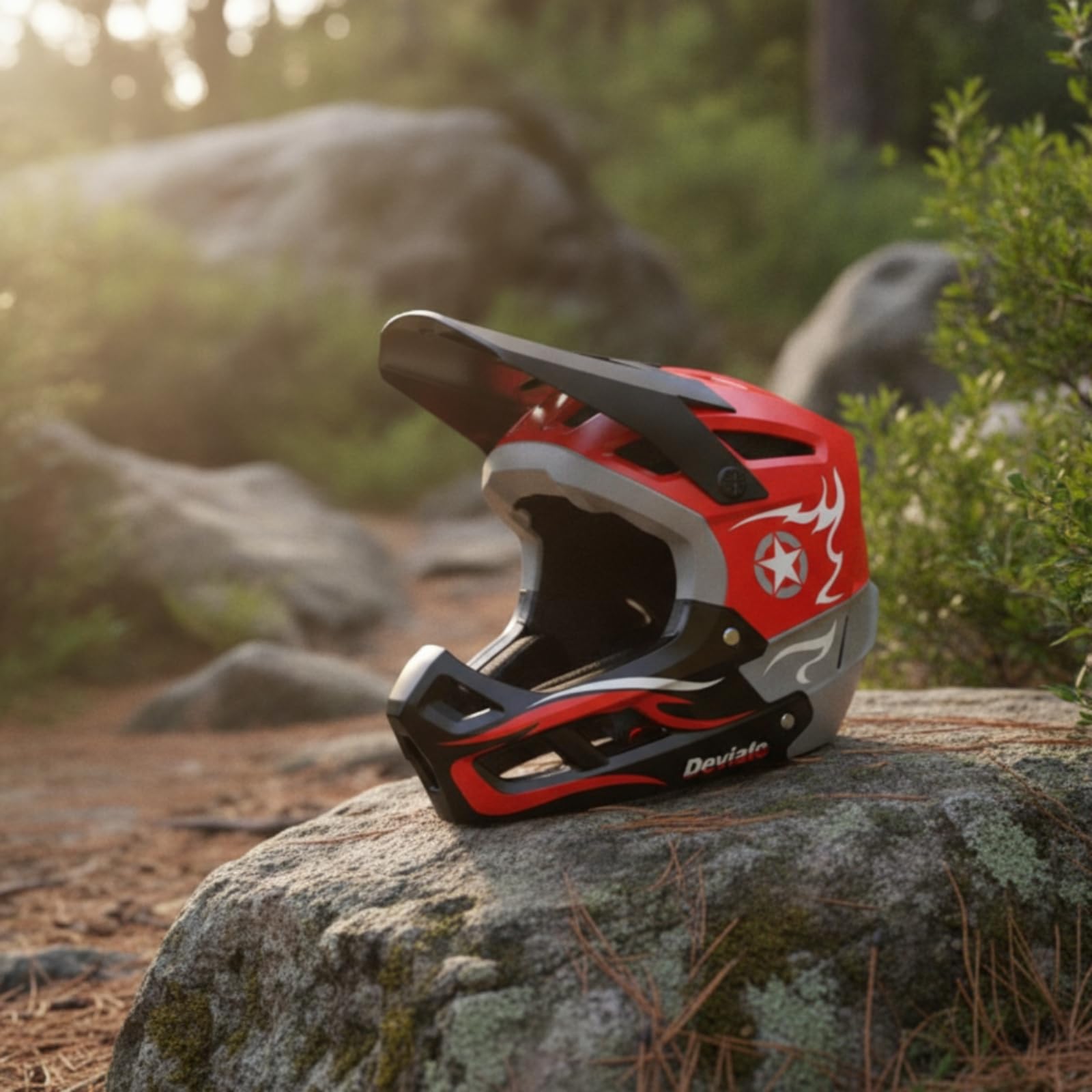 Gralara Casco Completo con Mentonera smontable Table Casco Bicicleta con Visera Ventilado para Ciclistas