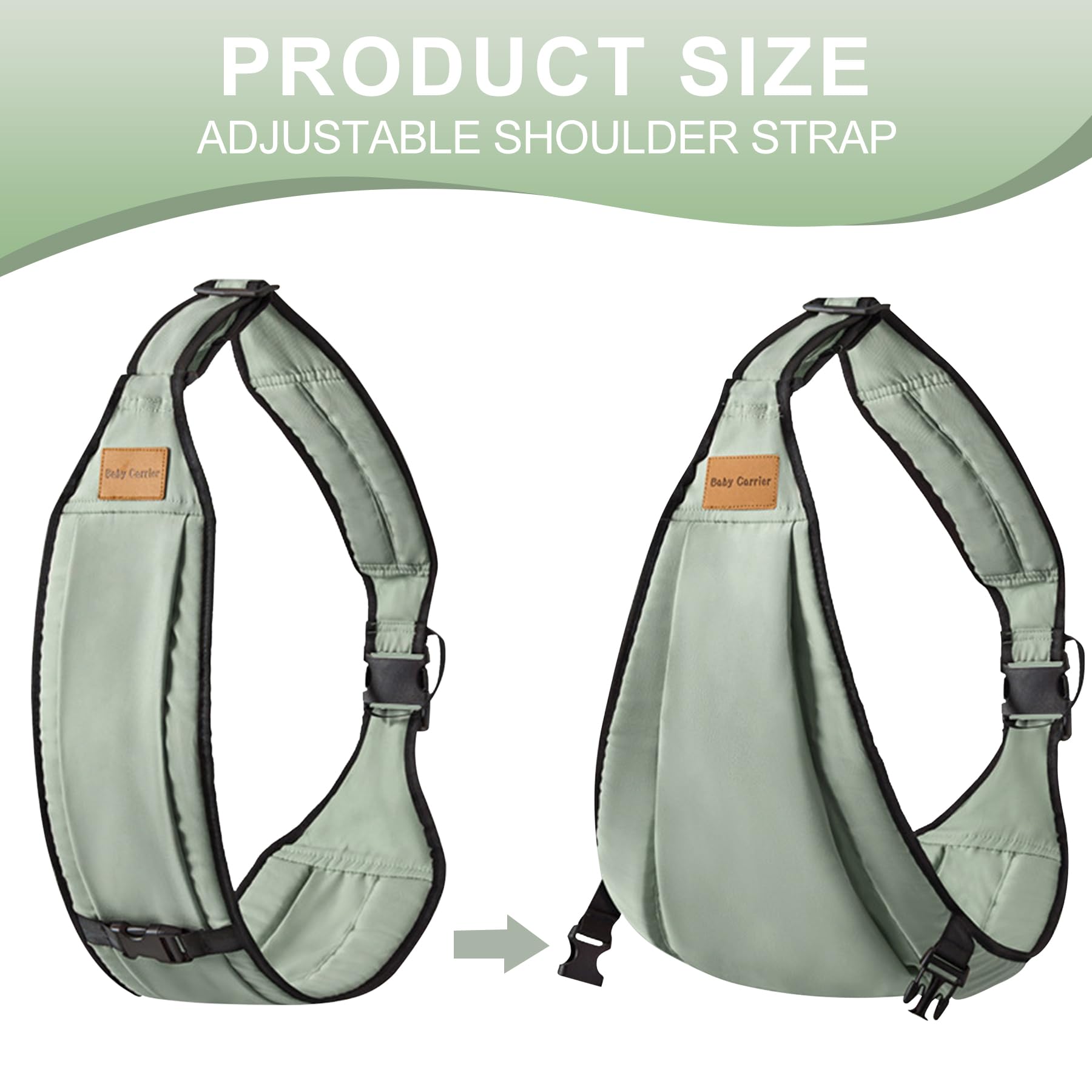 Fascia Porta Bebe,Fascia per Marsupio Regolabile,Fascia per Neonati Traspirante, per 3-36 Mesi, Fino a 20kg