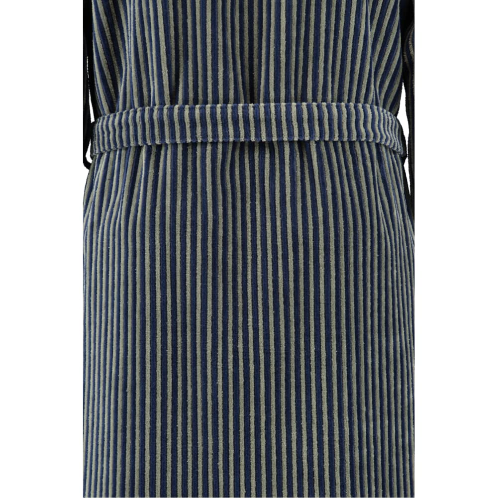 Cawö Herren-Kimono Extraleicht 4854 Farbe blau-field Größe 58 Morgenmantel Männer-Bademantel