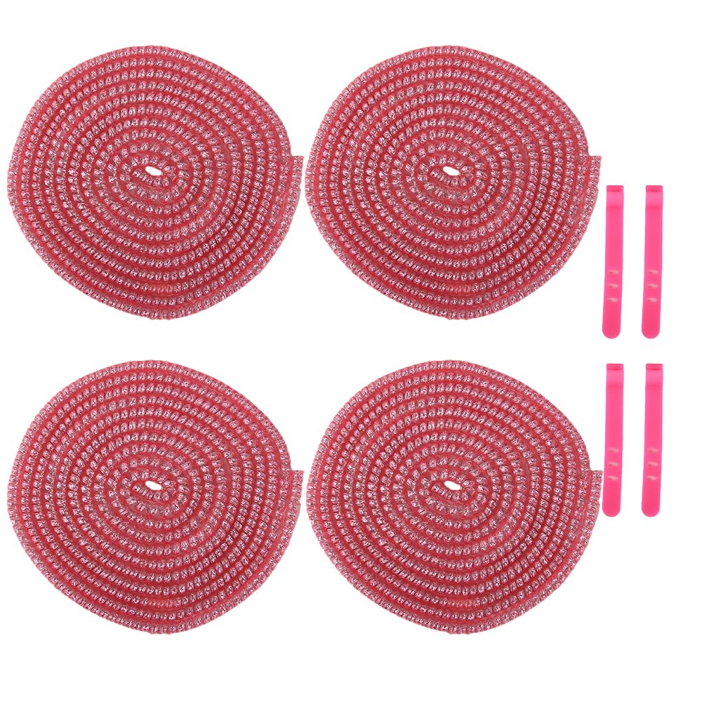 QLD COVER 4pcs 1.6M(5.25FT) Spiral Cable Protector, Multicolor Suitable for Most Phone/Pad/Laptop USB Wire Cord Savers Protection Cover Anti-Break Wrap Charger Data Line Cables Sleeves, Laser Rose — image 1