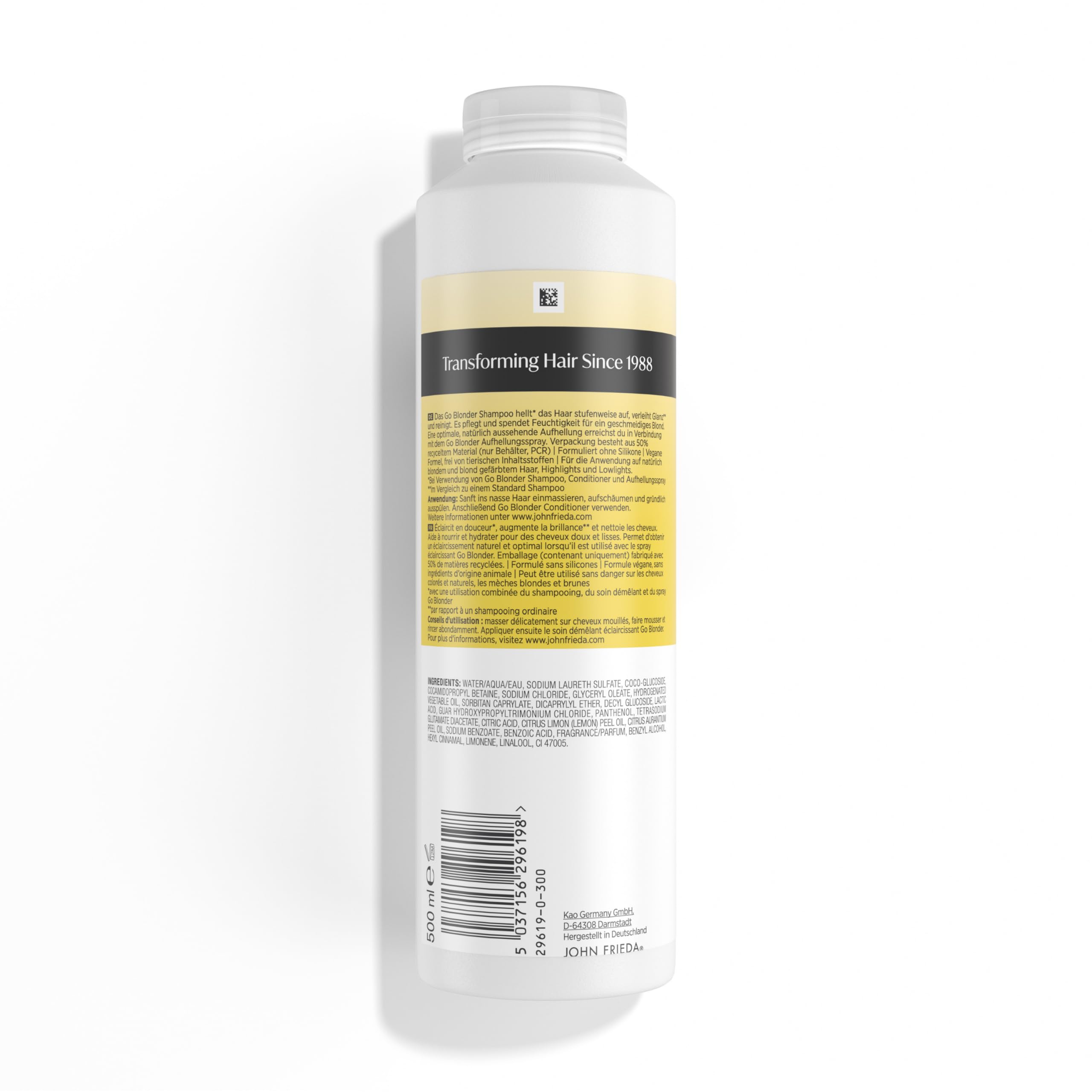 John Frieda Go Blonder Set - Shampoo, 500ml & Conditioner, 500ml - Für blondes, feines, Haar
