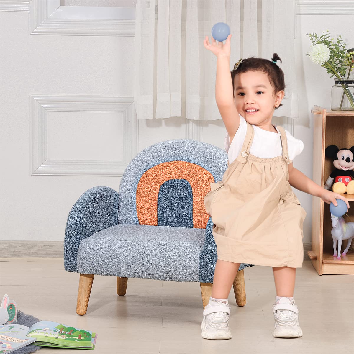 【ベビー/キッズ】【ソファ】【子供】キッズソファー エース 2P　ブルー/ピンク 子供用ソファ キッズソファ 子供ソファー キッズソファー