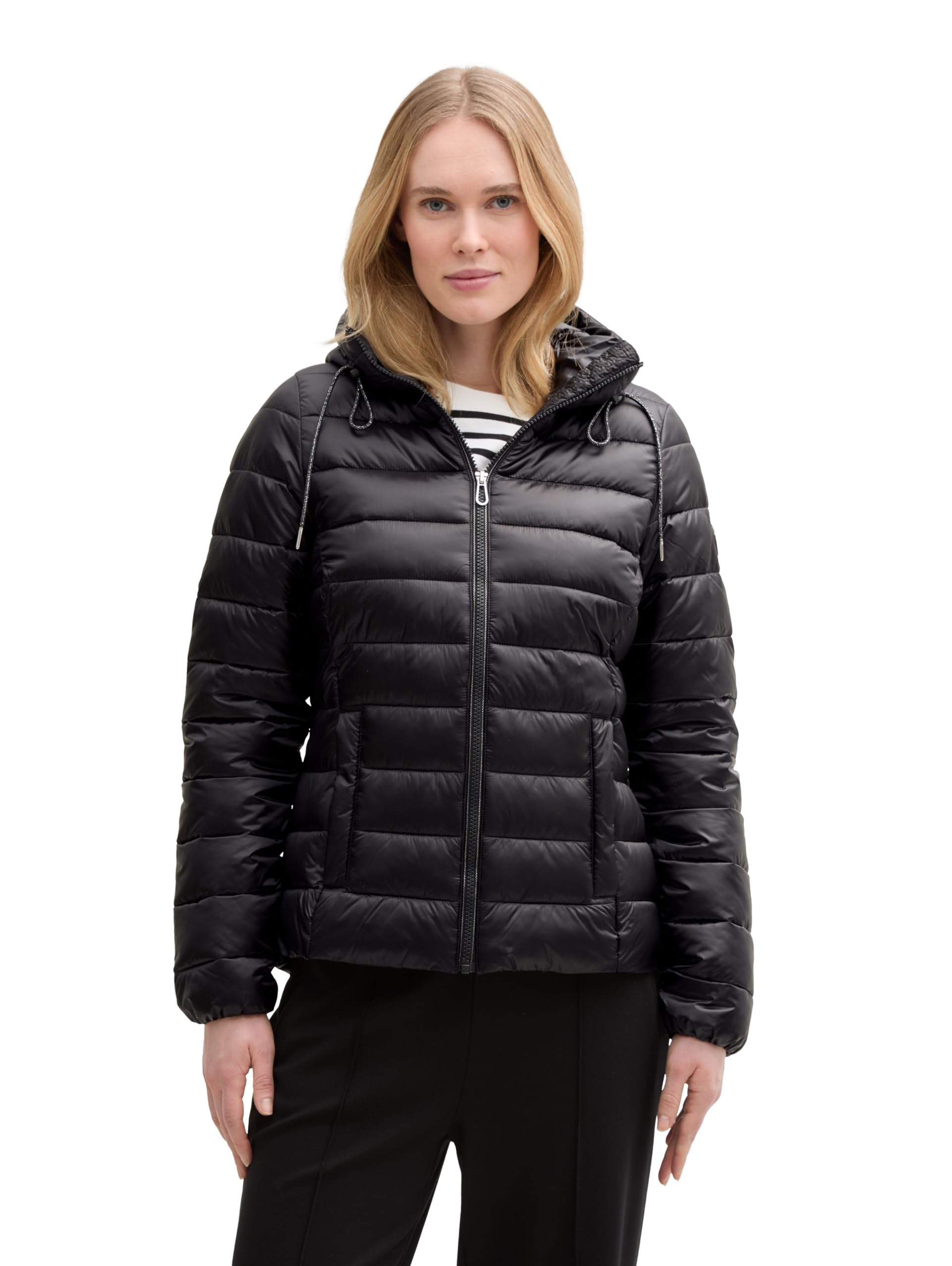 TOM TAILOR Women's Jacket, 14482 - Deep Black, L