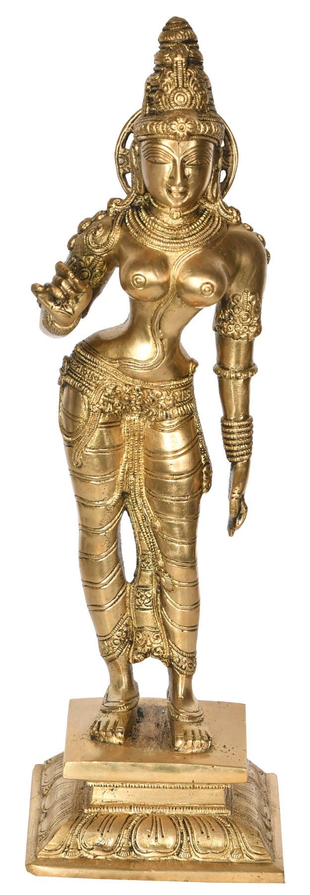 ㊄スタンディングパルヴァティ - 真鍮像 ㊄スタンディングパルヴァティ - 真鍮像