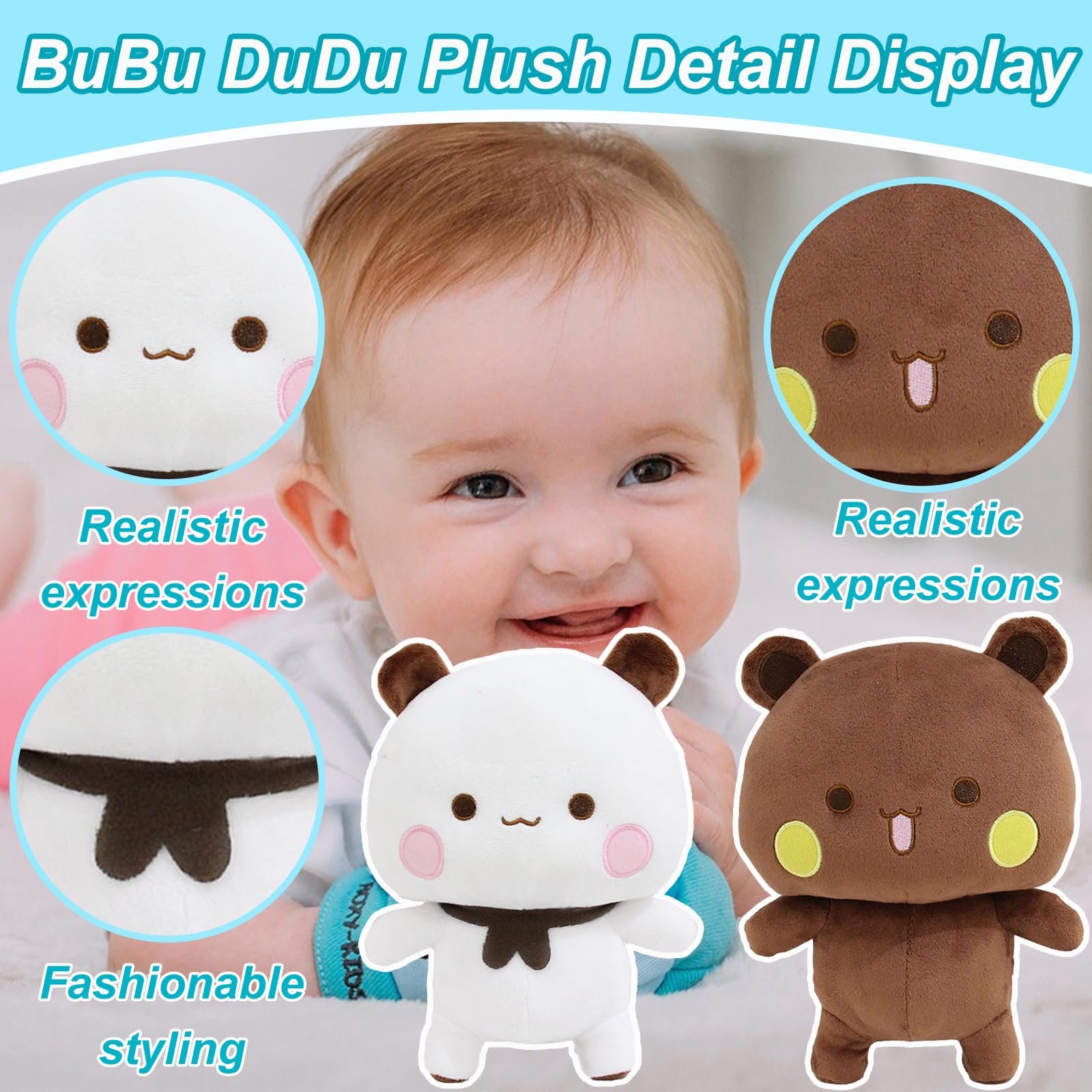 KOLGEIKJ Bubu Dudu Plush, Dudu Bubu Plush Toy, BubuDudu Plush Pillow Doll - Image 2