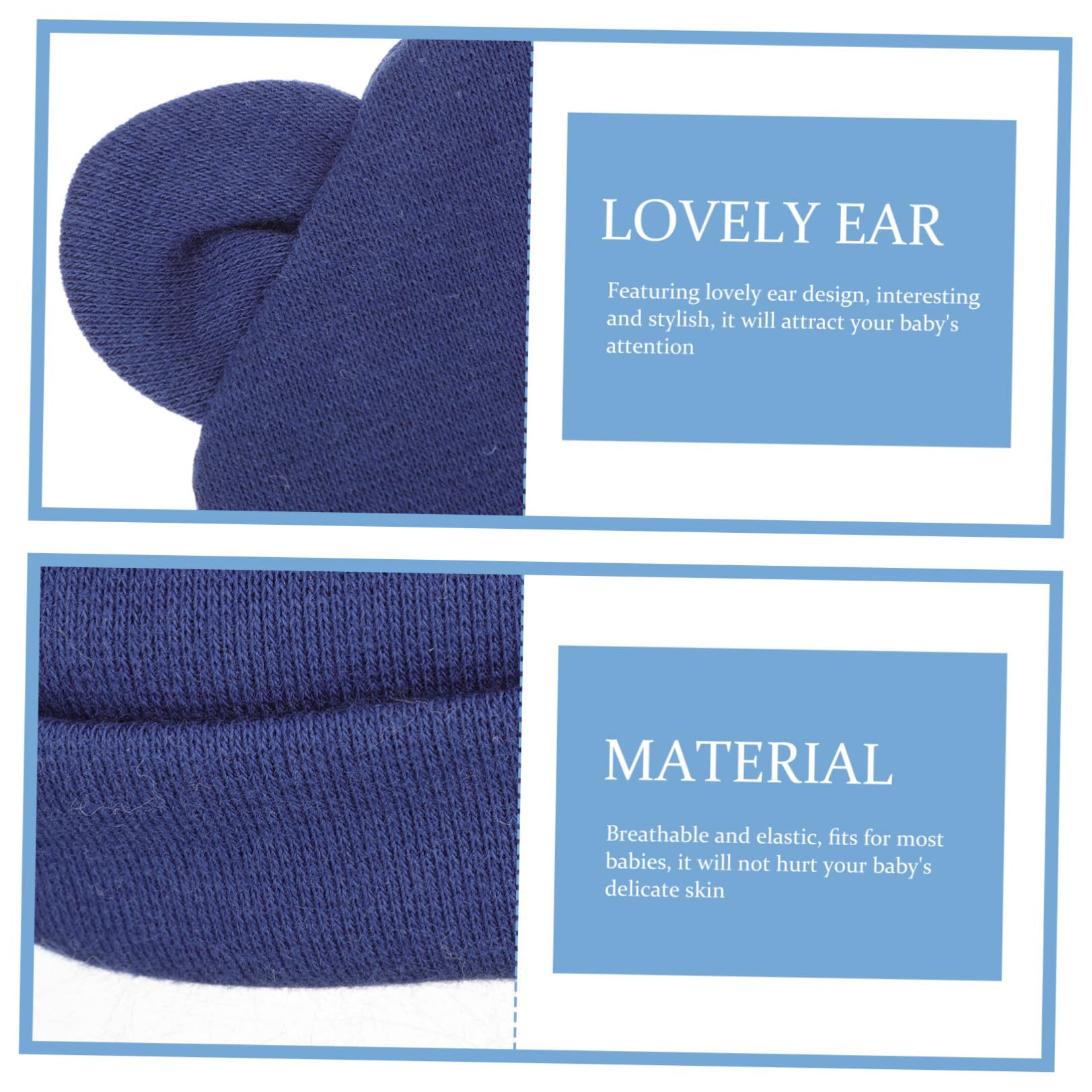 VALICLUD Gorro Fetal Infantil Gorros Navideños Sombreros Navideños Gorros De Recién Nacido con Orejas Bebe 0-6 Meses Sombrero Turbante Sombreros Recién Nacidos