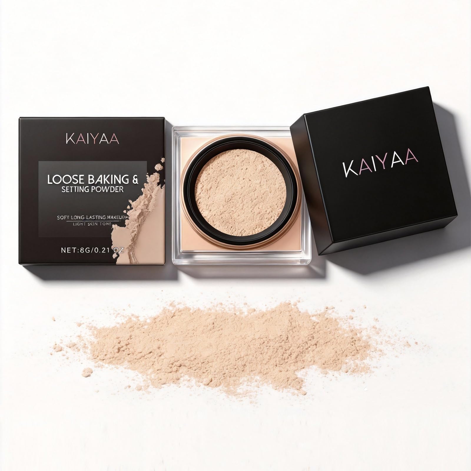 Waterproof Setting Powder, Translucent Powder Setting Powder, Loose Powder Makeup for Oil Control, Sweat Proof Long Lasting Matte Finish for All Skin Makeup