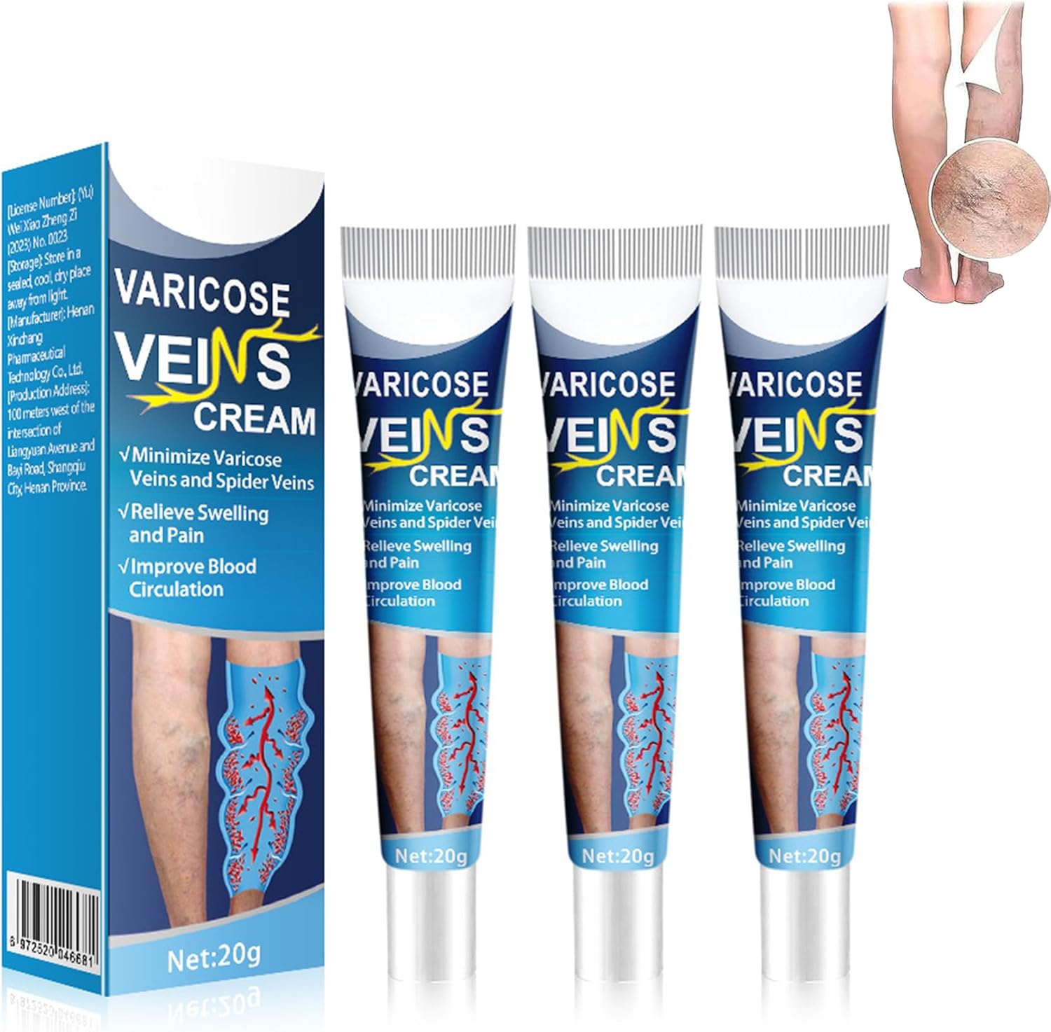VERAMY GFOUK Mucopolysaccharide Polysulfate Cream, Varicose Vein Relief