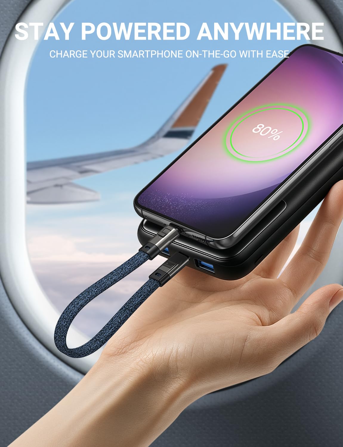 A.S USB-C-Kabel, Schlüsselanhänger-Ladekabel, kurzes 240 W PD-Schnellladekabel, USB-C-auf-USB-C-Kabel, 480 Mbit/s, Datenübertragung, Thunderbolt 3 für MacBook, Android, externe SSD-Typ-C-Geräte (2