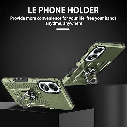 Miniatura 2 de Funda compatible con Honor X7, funda protectora magnética a prueba de golpes, compatible con Honor Play 30 Plus 5G, funda 2 en 1, color verde