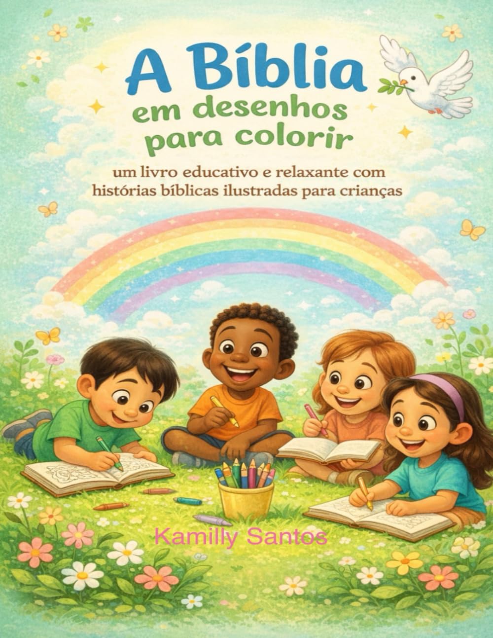 A Bíblia em Desenhos para Colorir: Um livro educativo e relaxante com histórias bíblicas ilustradas para crianças