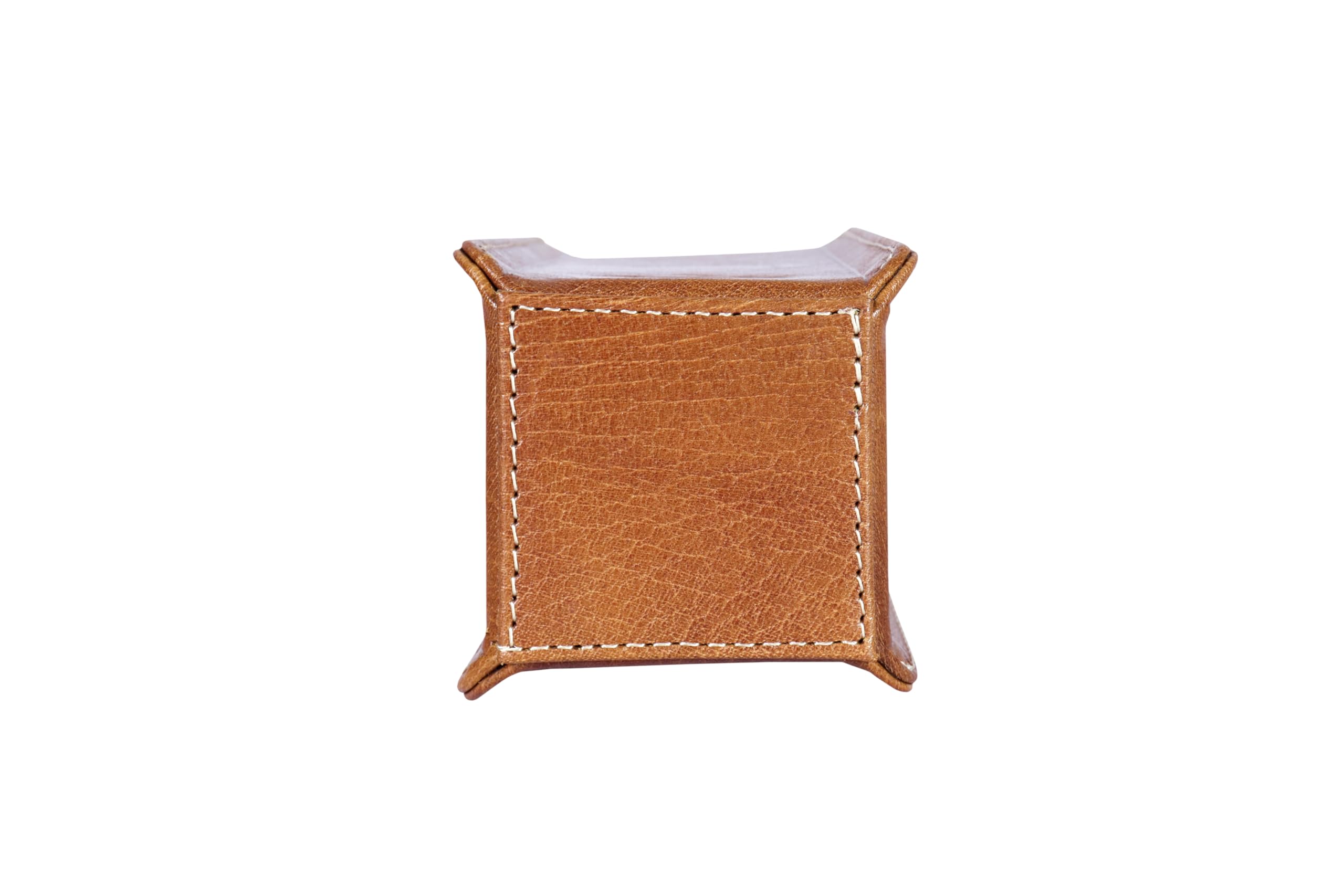 Alpenleder Stifteköcher - Modell: HAFERL (Handgefertigt) - Nachhaltiges Bio-Leder aus regionaler Landwirtschaft | Stifteschale leder *Fair Produziert* (5x5x12cm) (Cognac)