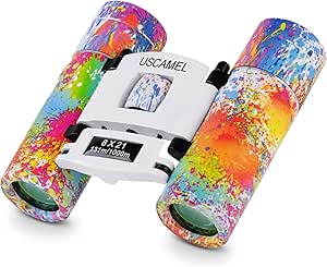 USCAMEL Binoculars for Adults 8×21 Compact Children's Binoculars for Bird Watching, Travel, Camping, Hunting asin的图片
