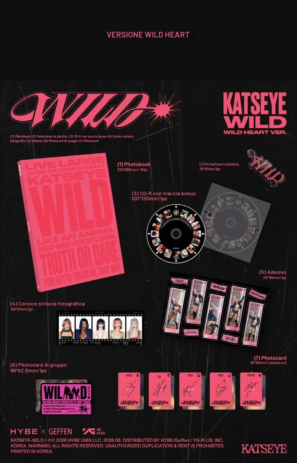 KATSEYE - Wild [Wild Heart Ver.] EP Album (International Retailer Exclusive)