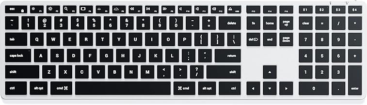 Slim X3 Bluetooth Backlit Keyboard for Mac, Illuminated Keys & Multi-Device Sync, for MacBook Air/Pro M4, iPad Air/Pro M4, iPad/iPad mini, Mac mini, iMac - Silver