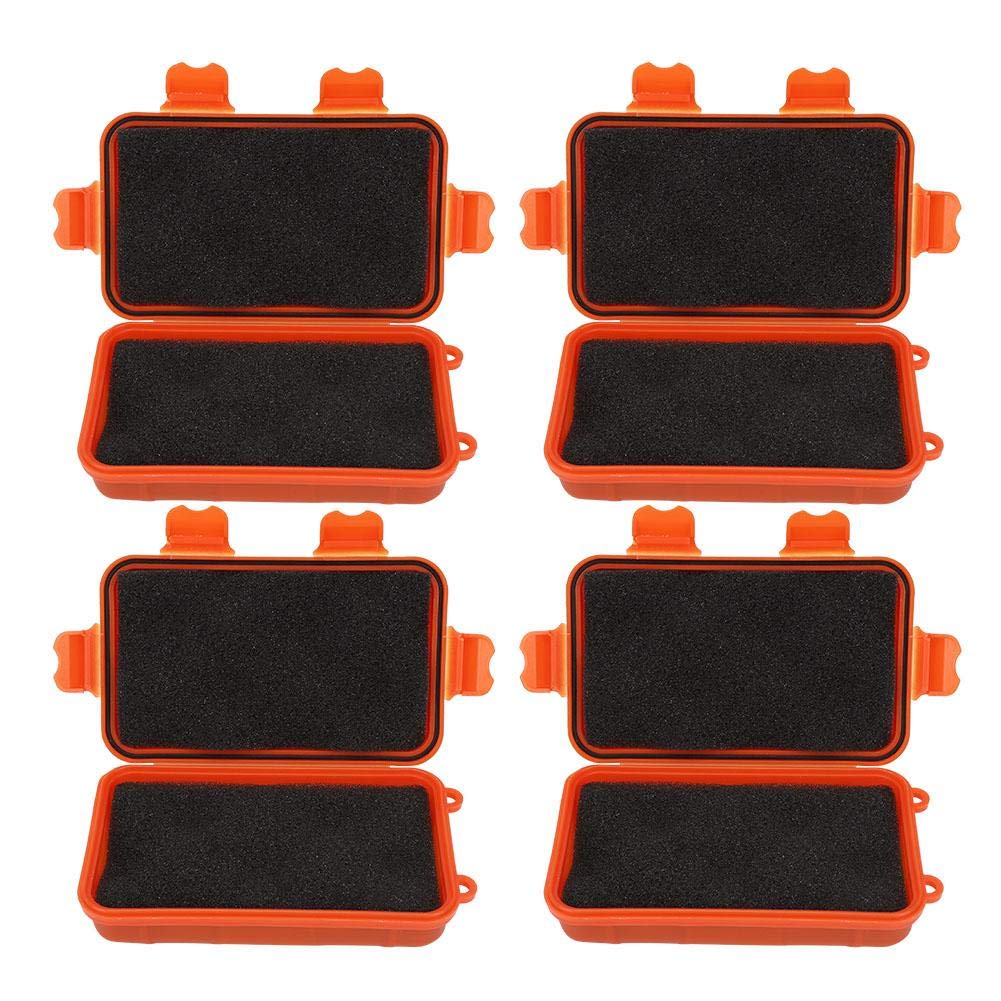 MAGT Survival Wasserdichte Box, 4 Stück Kleine Survival Aufbewahrungsbox für Außenbereich, Druckfeste Wasserdichte Koffer Shakeproof Versiegelungsbox